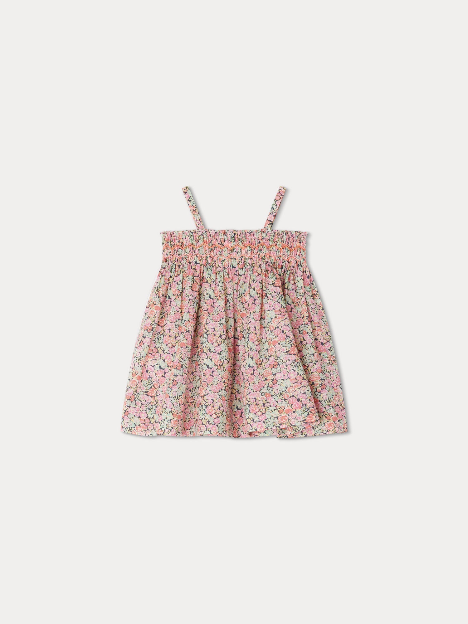 Baby Girls Pink Floral Cotton Dress