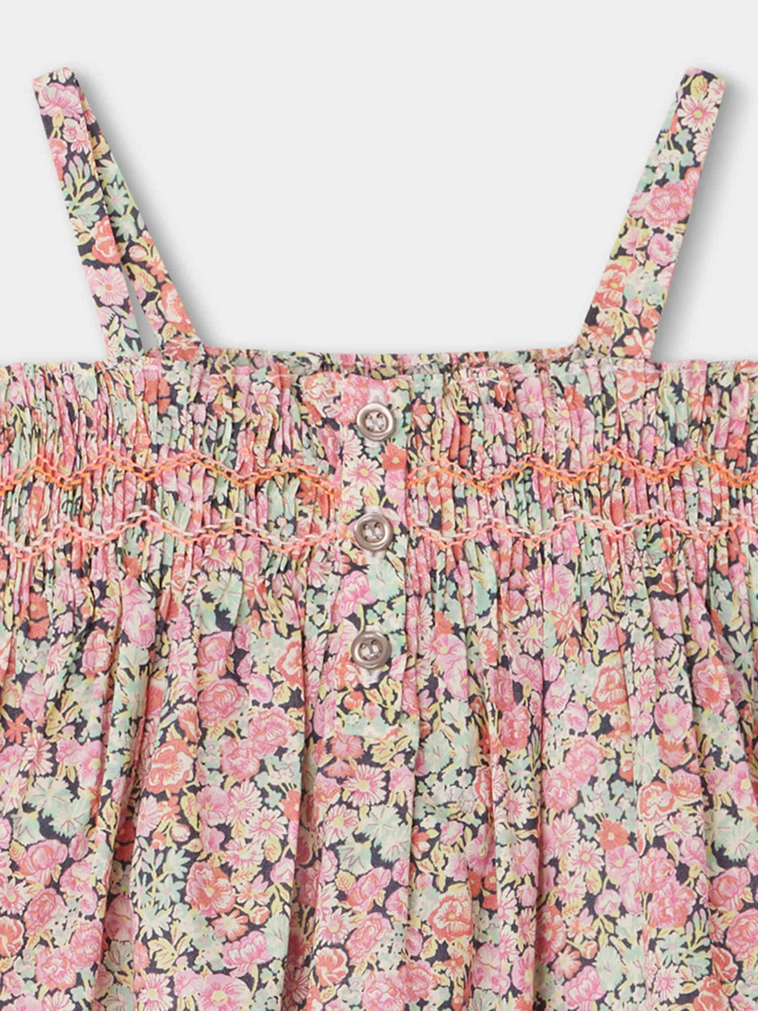 Baby Girls Pink Floral Cotton Dress