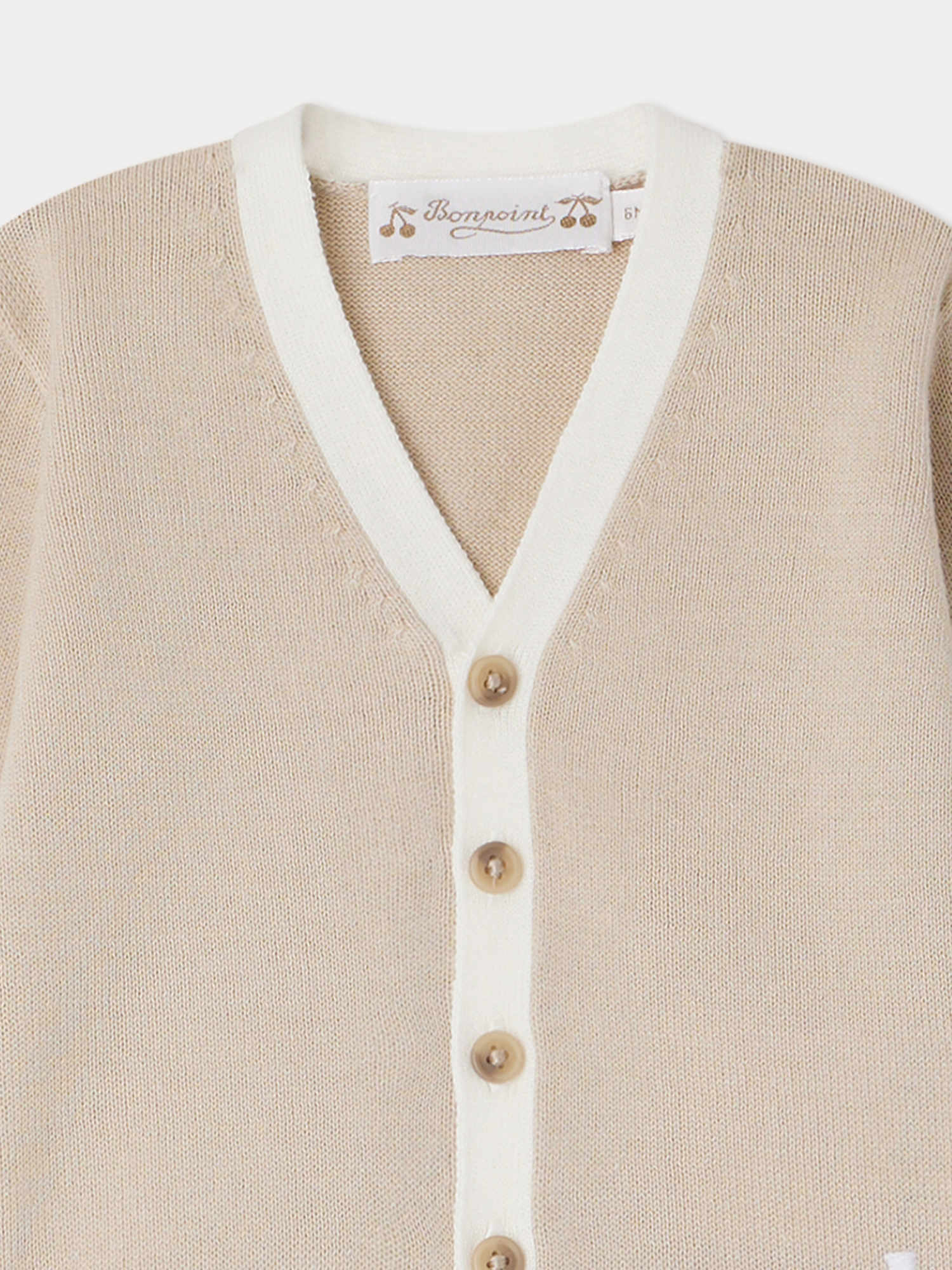 Baby Boys Sand Cotton Cardigan