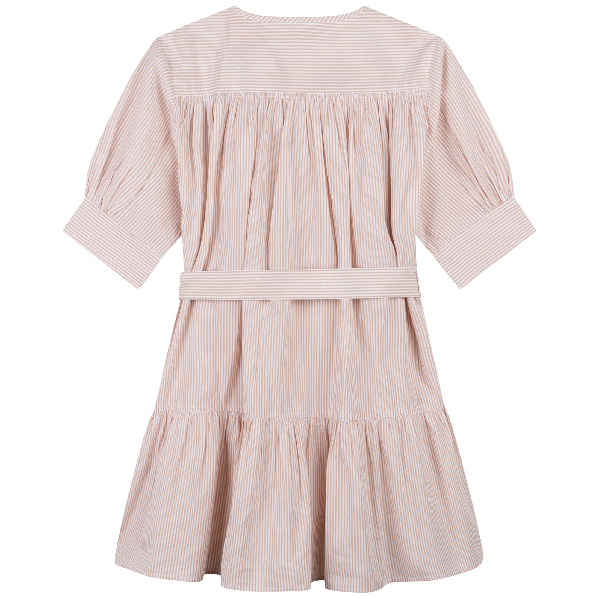 Girls Pink Stripe  Cotton Dress