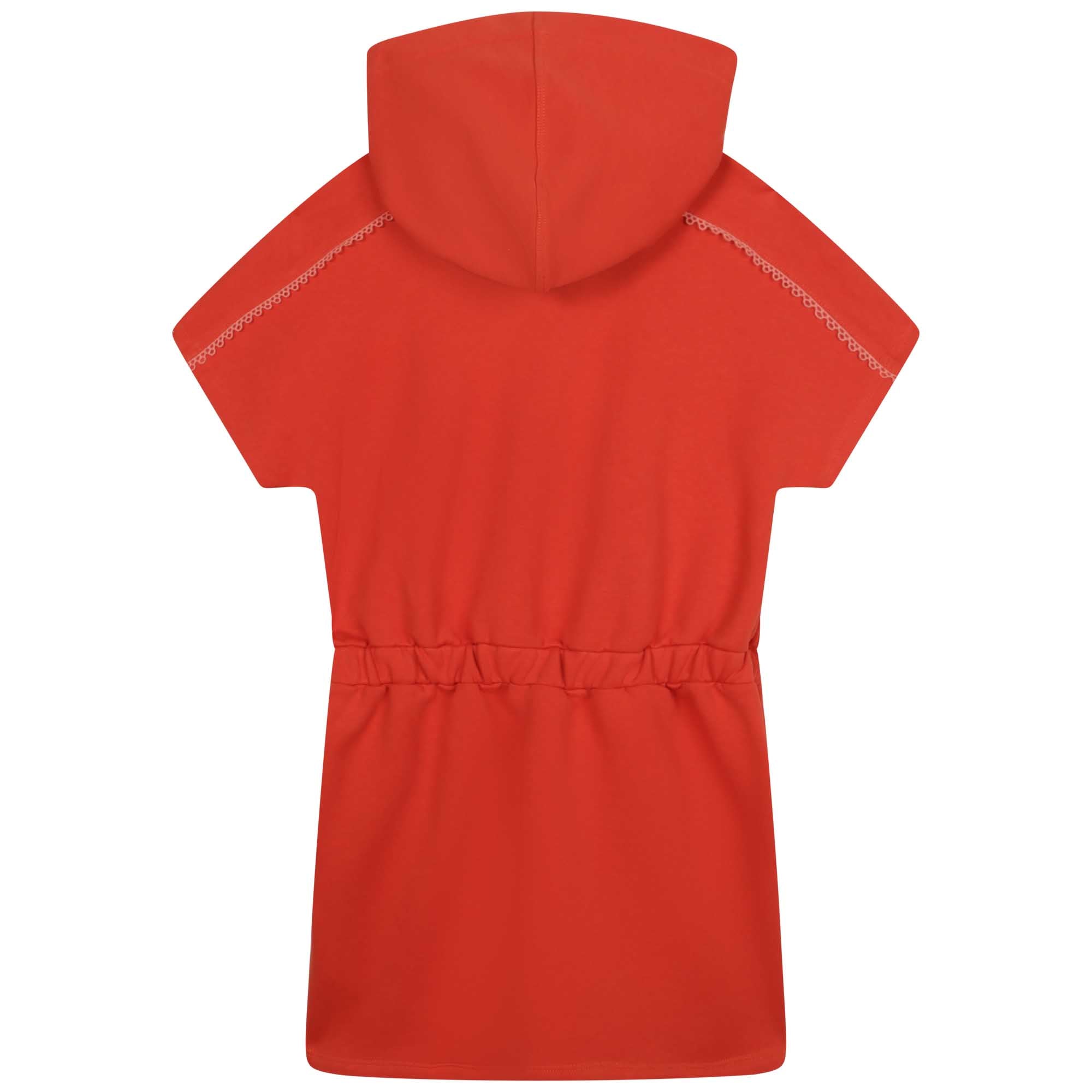 Girls Red Hooded Dress