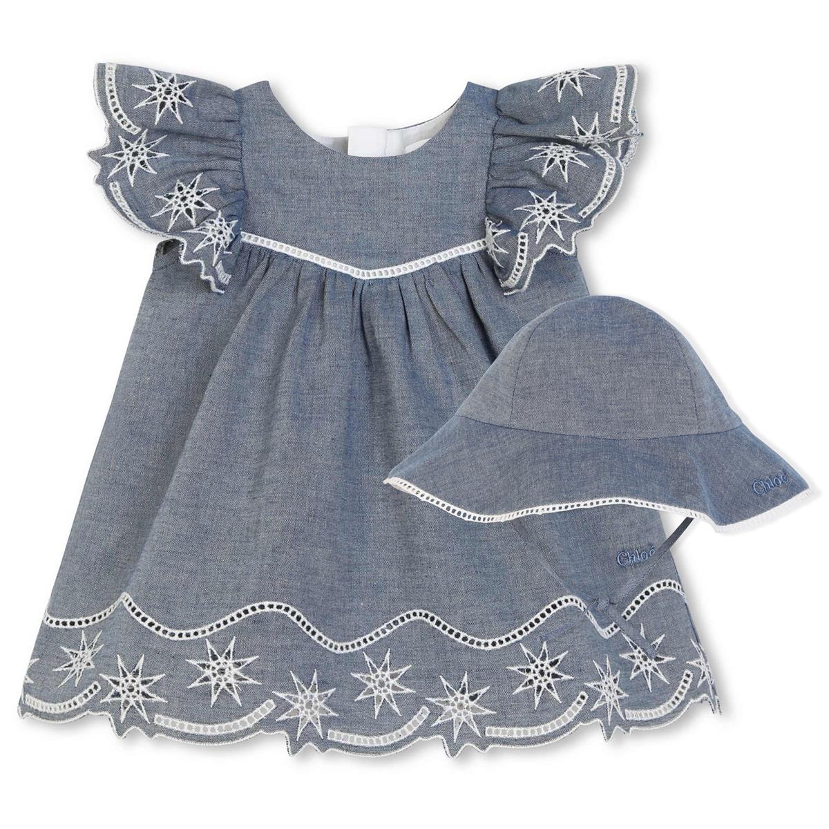 Baby Girls Grey Cotton Dress Set