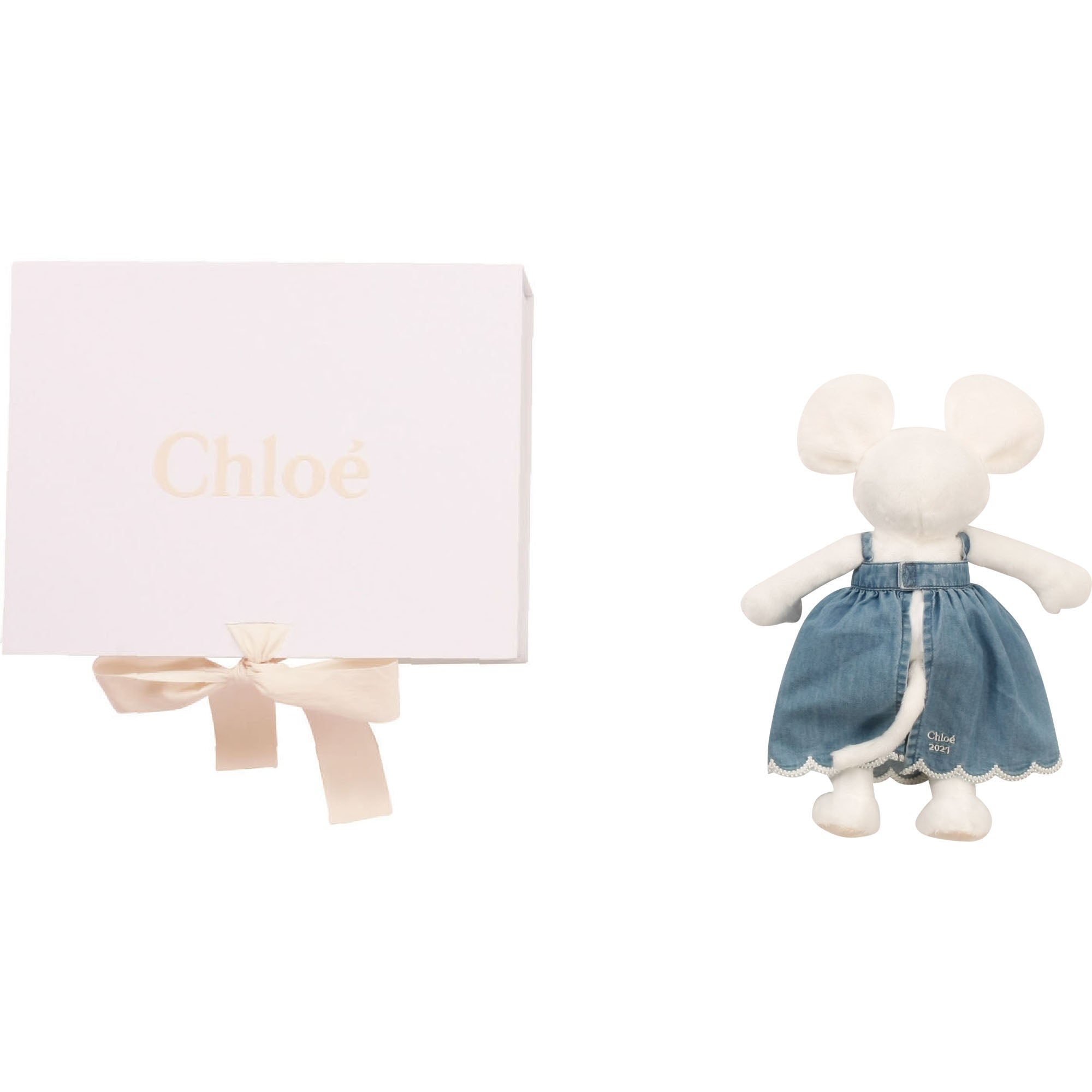 Ensemble robe en jean bleu pour bébés filles