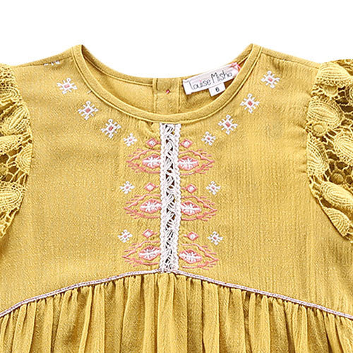 Girls Mustard "Java" Dress