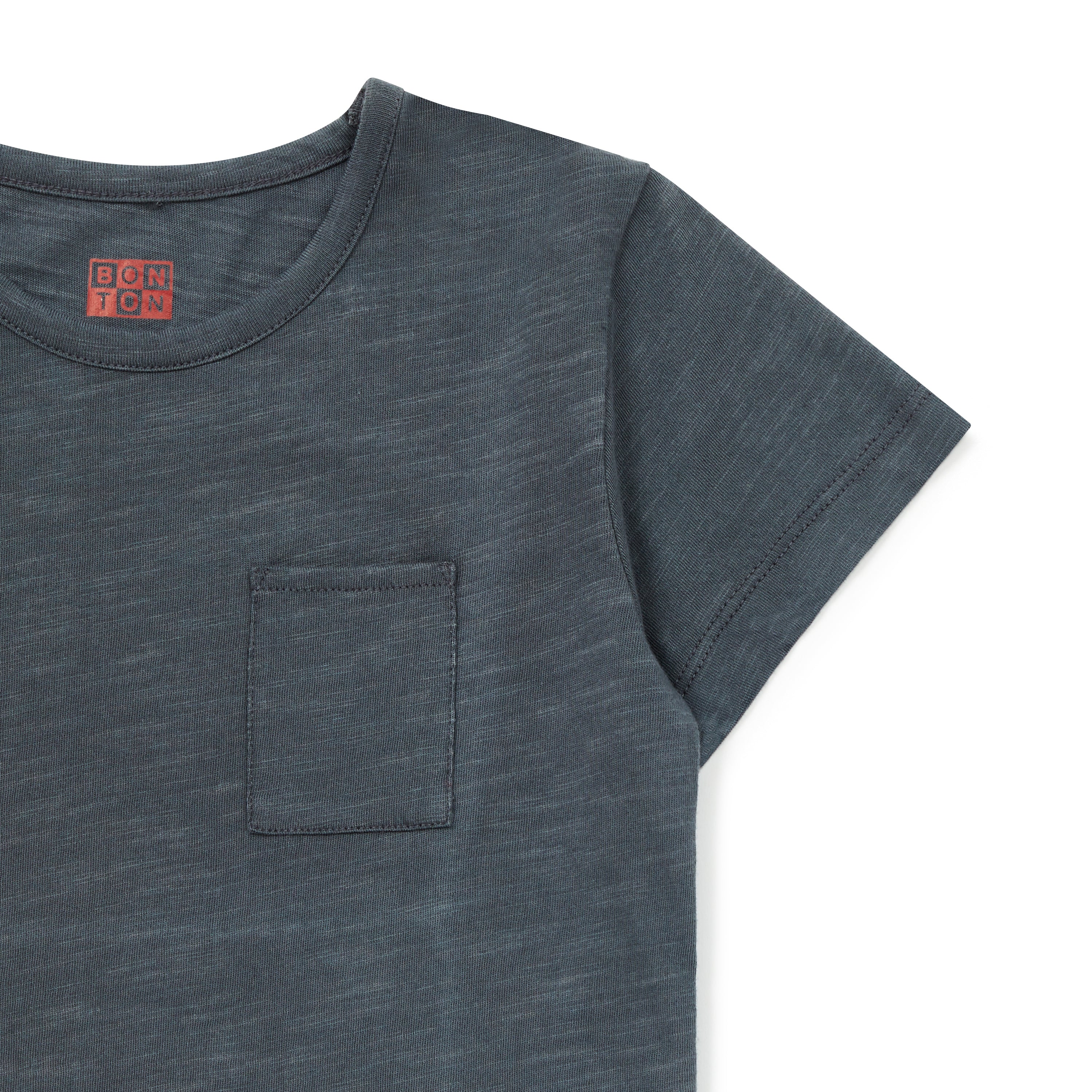 Boys Dark Grey Cotton T-shirt
