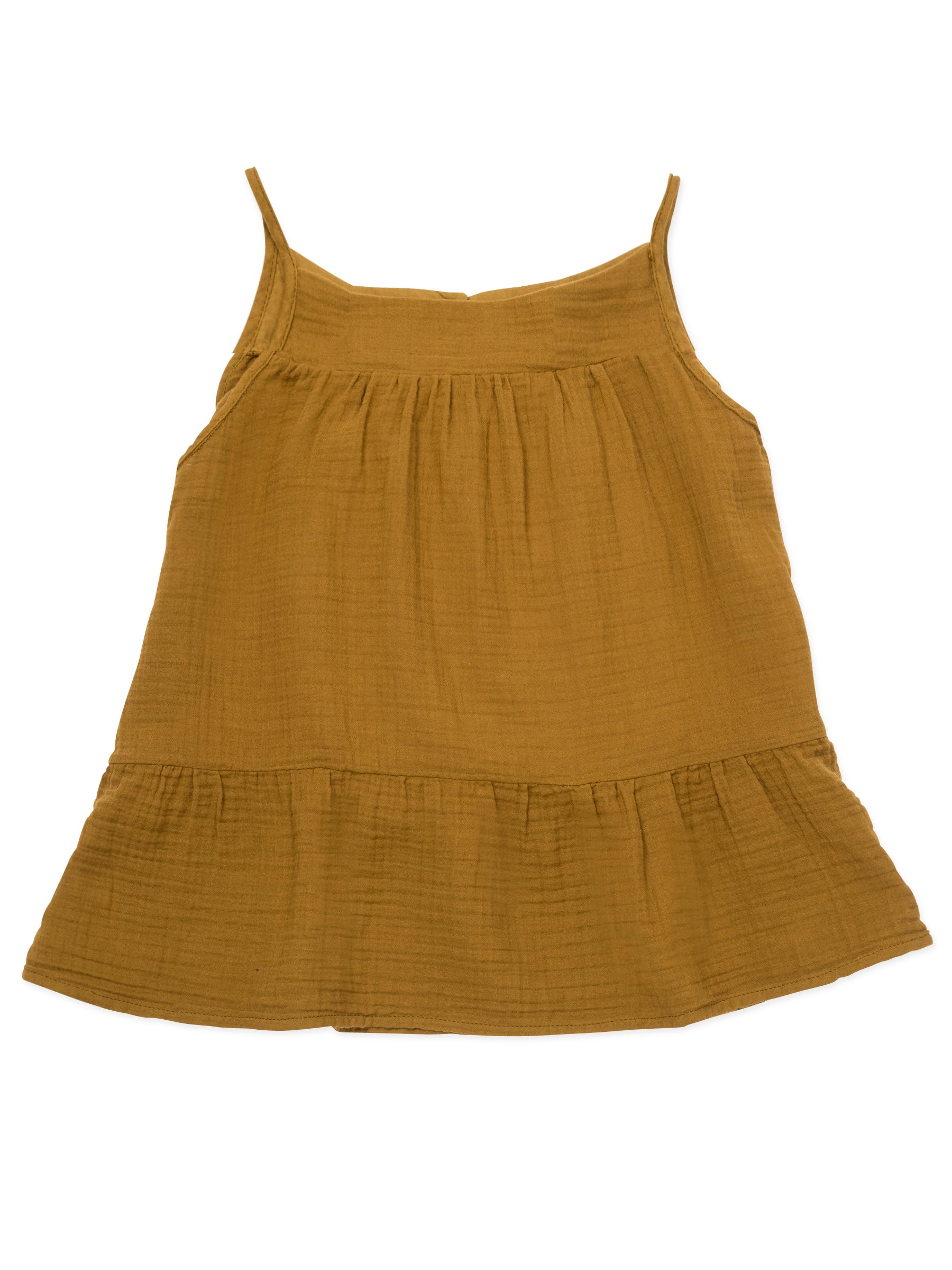 Girls Olive Cotton Top