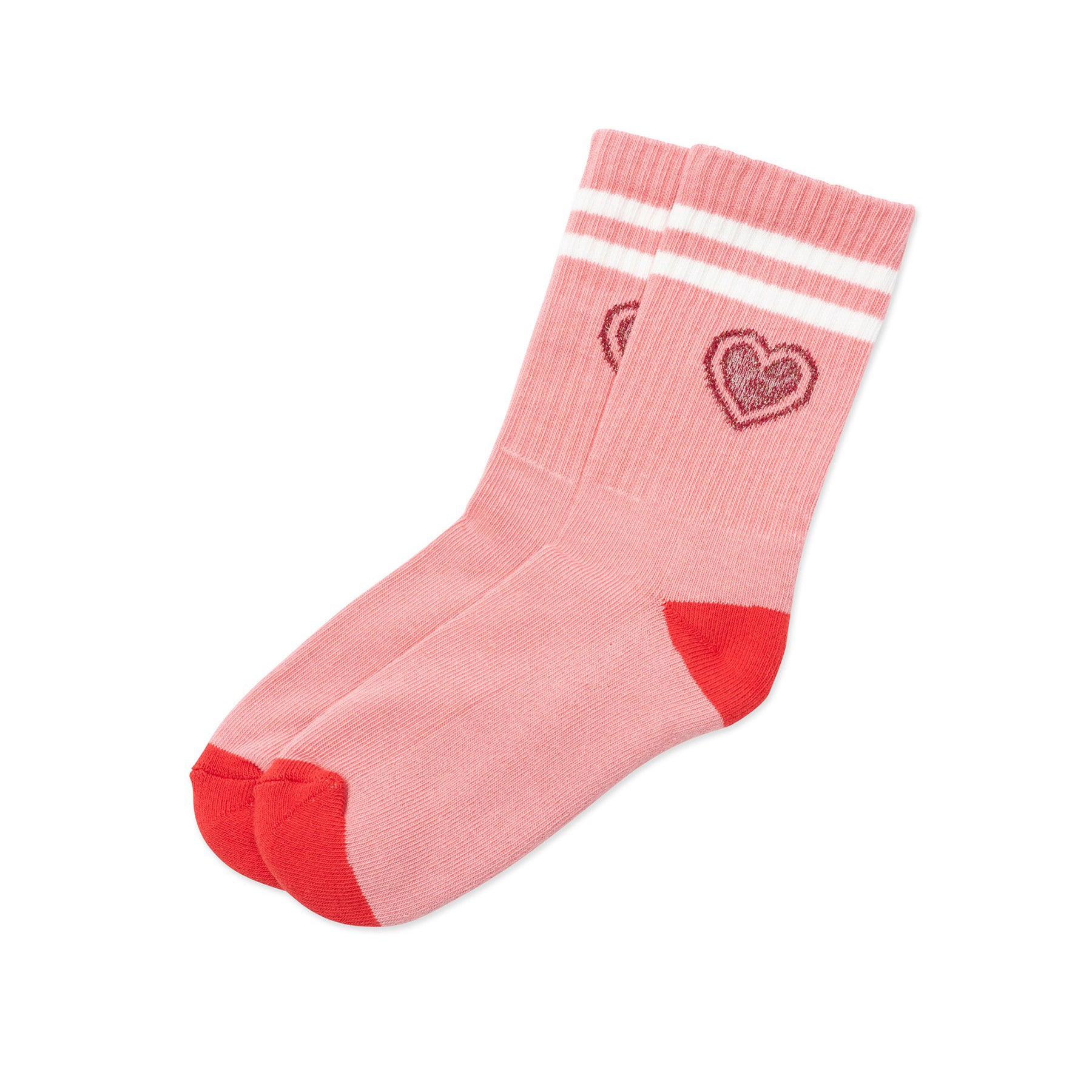Girls Pink Stripe Cotton Socks