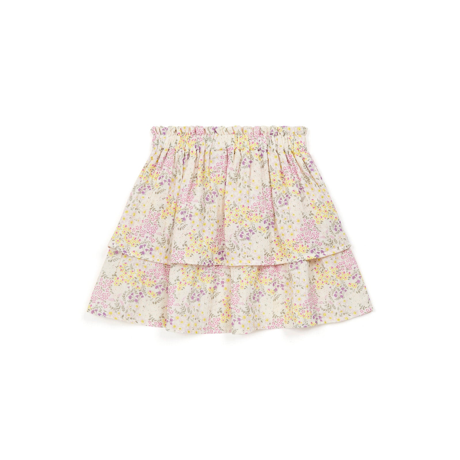 Girls Yellow Floral Skirt