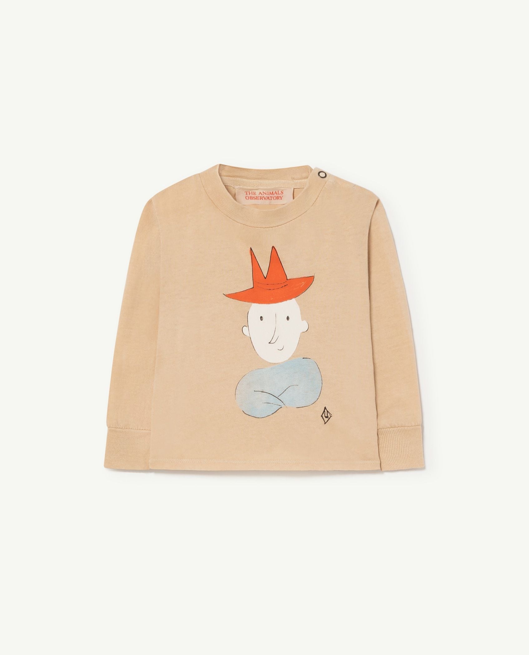 Baby Boys & Girls Brown Printed T-Shirt