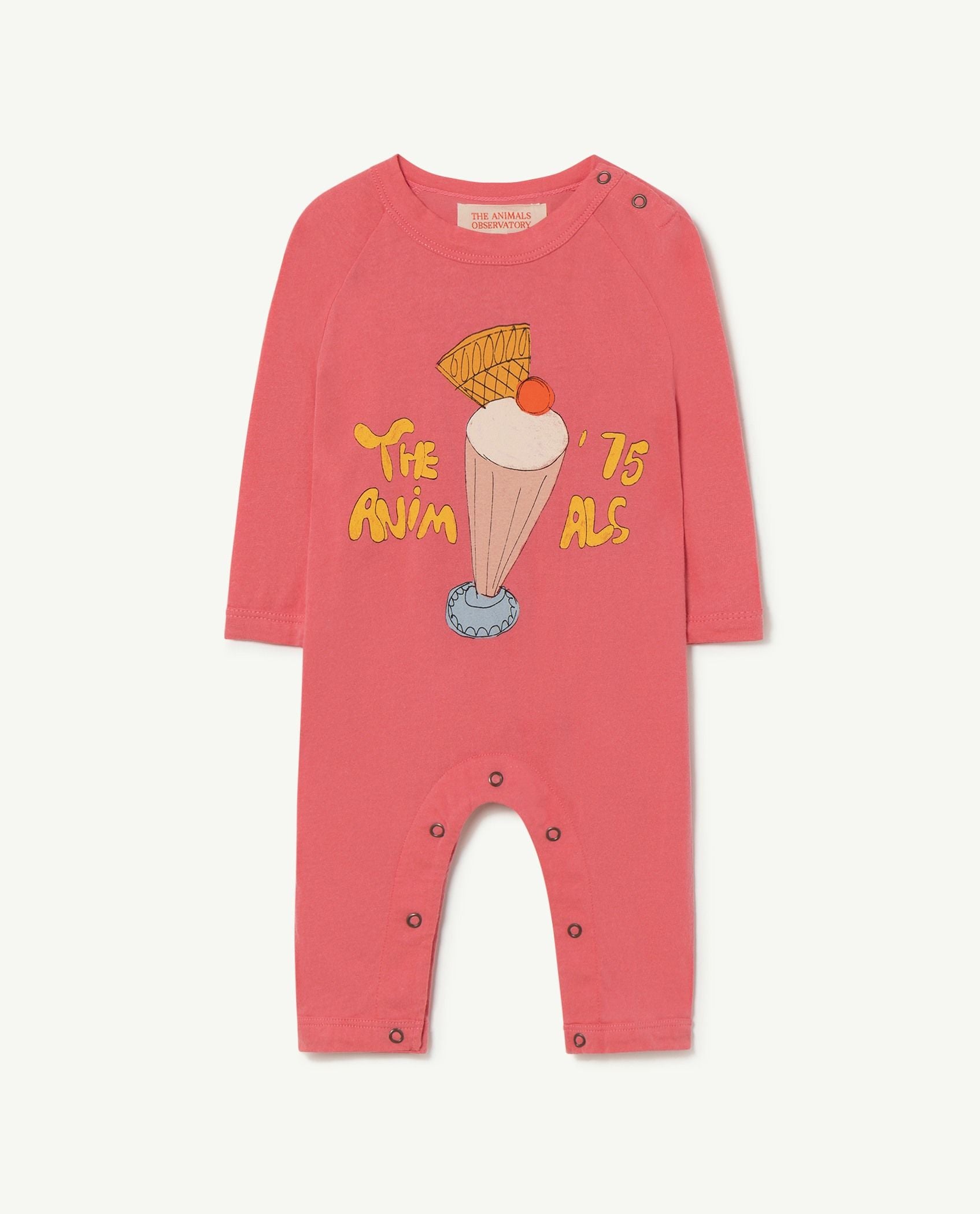 Baby Boys & Girls Pink Printed Babysuit