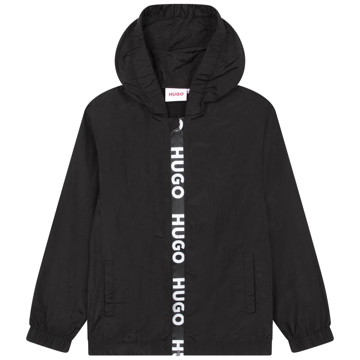 Boys Black Zip-Up Jacket