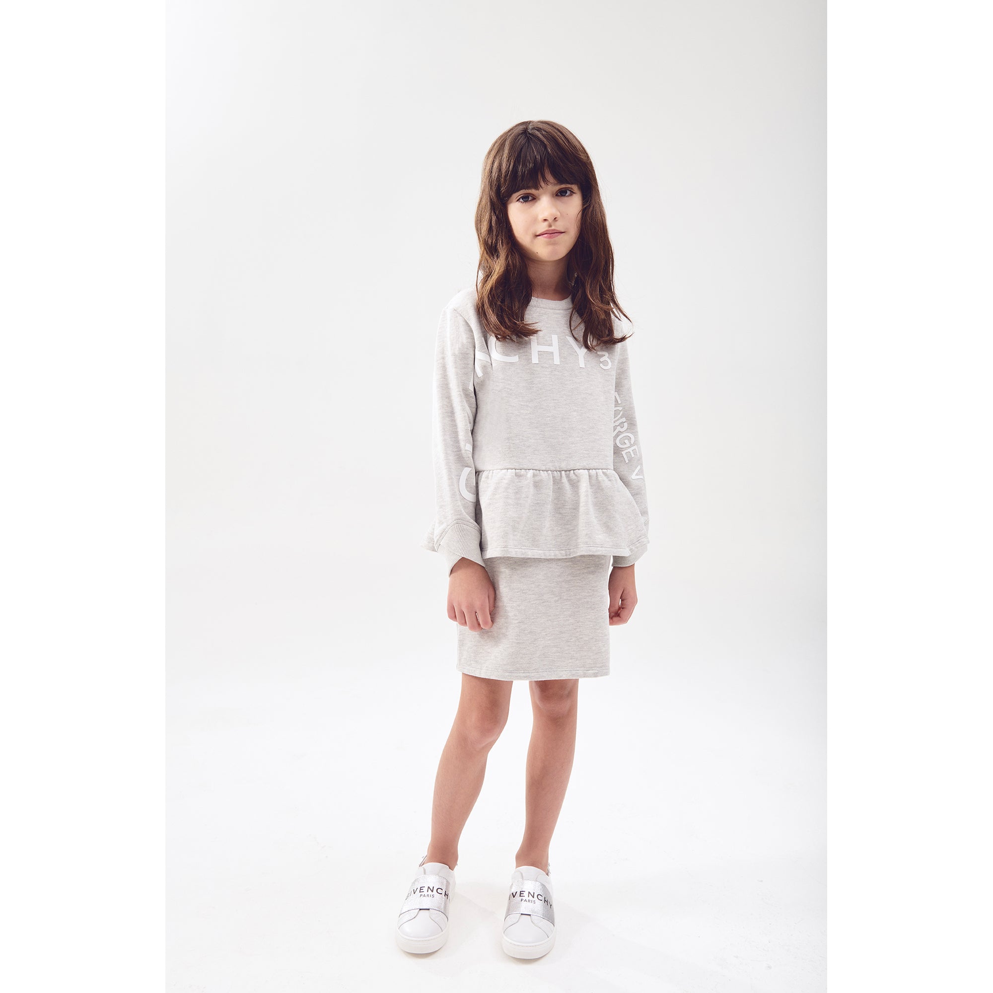 Girls White Logo Leather Shoes
