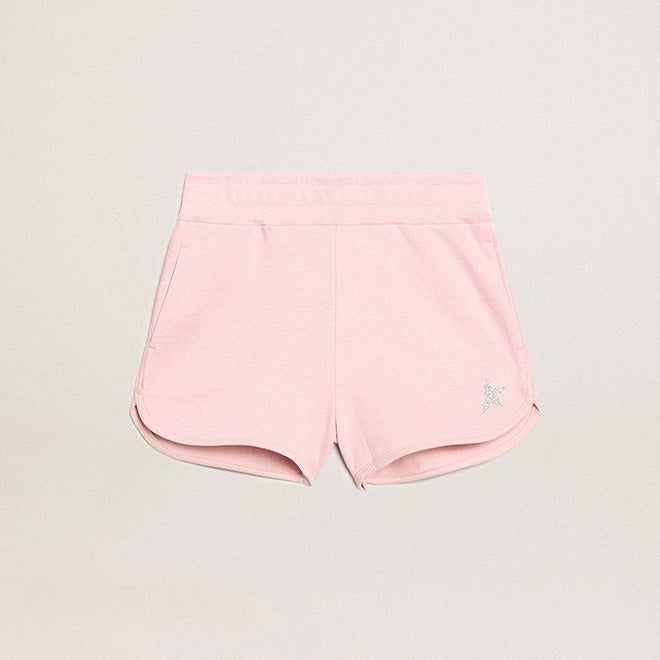 Girls Pink Star Cotton Shorts