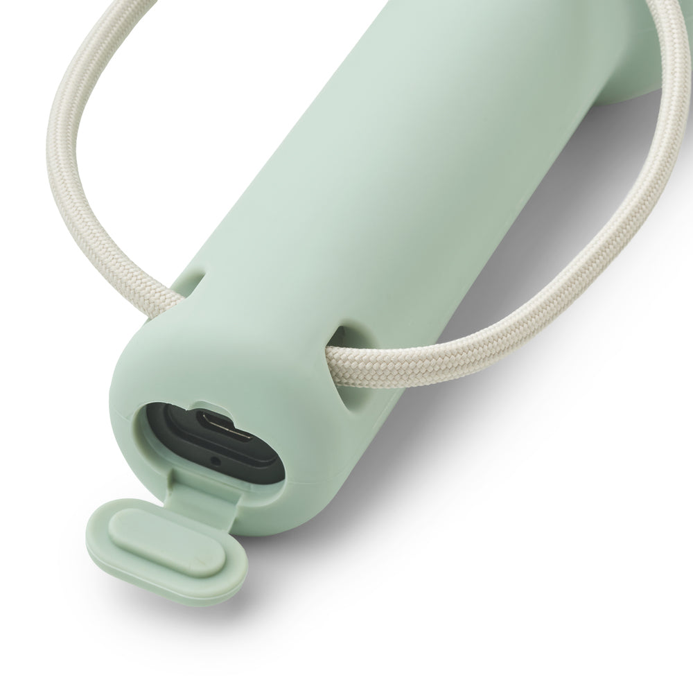 Lampe de poche rechargeable en silicone menthe