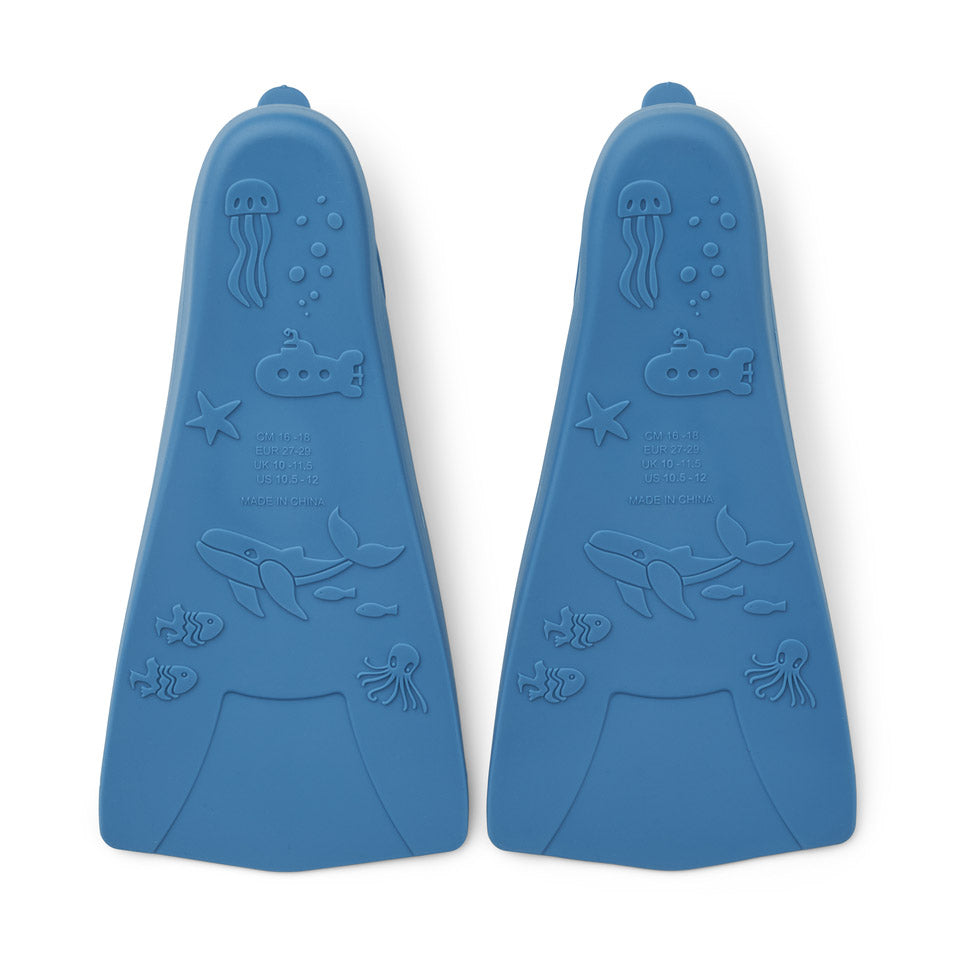 Boys & Girls Blue Swim Fins