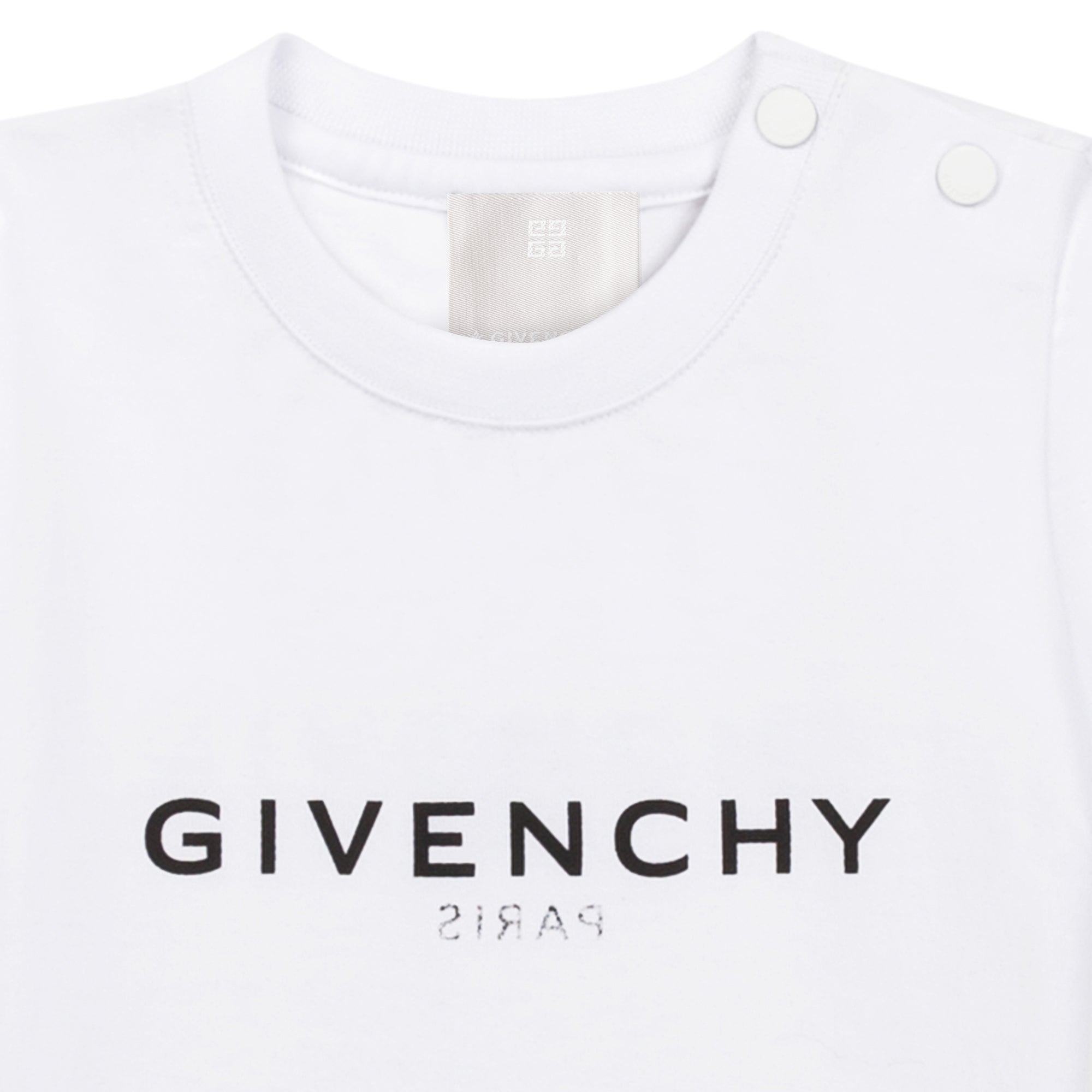 Baby Boys White Logo Cotton T-Shirt