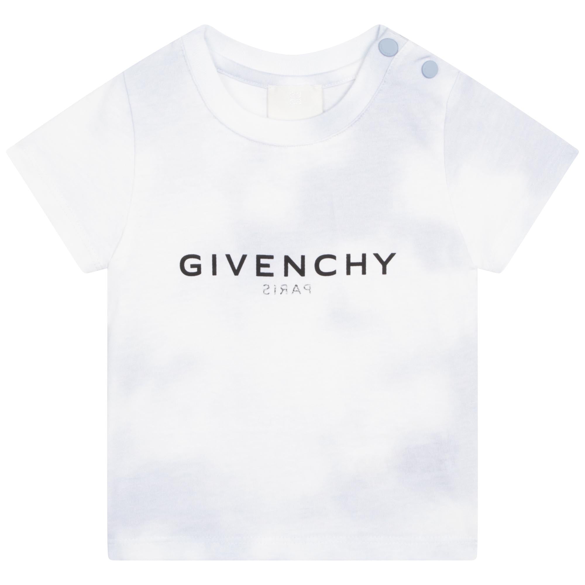 Baby Boys White Logo Cotton T-Shirt
