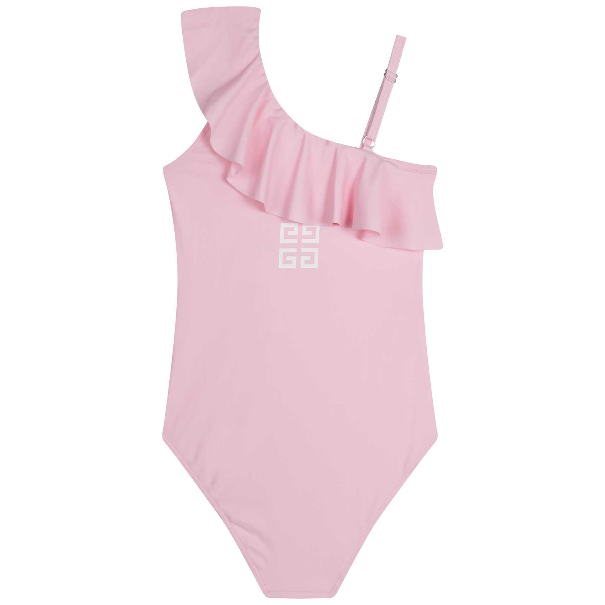 Girls Pink Logo Swimsuit