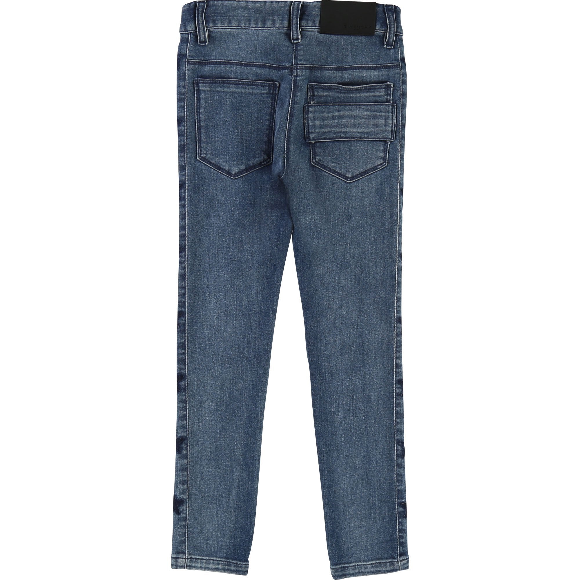 Girls Denim Blue Cotton Trousers