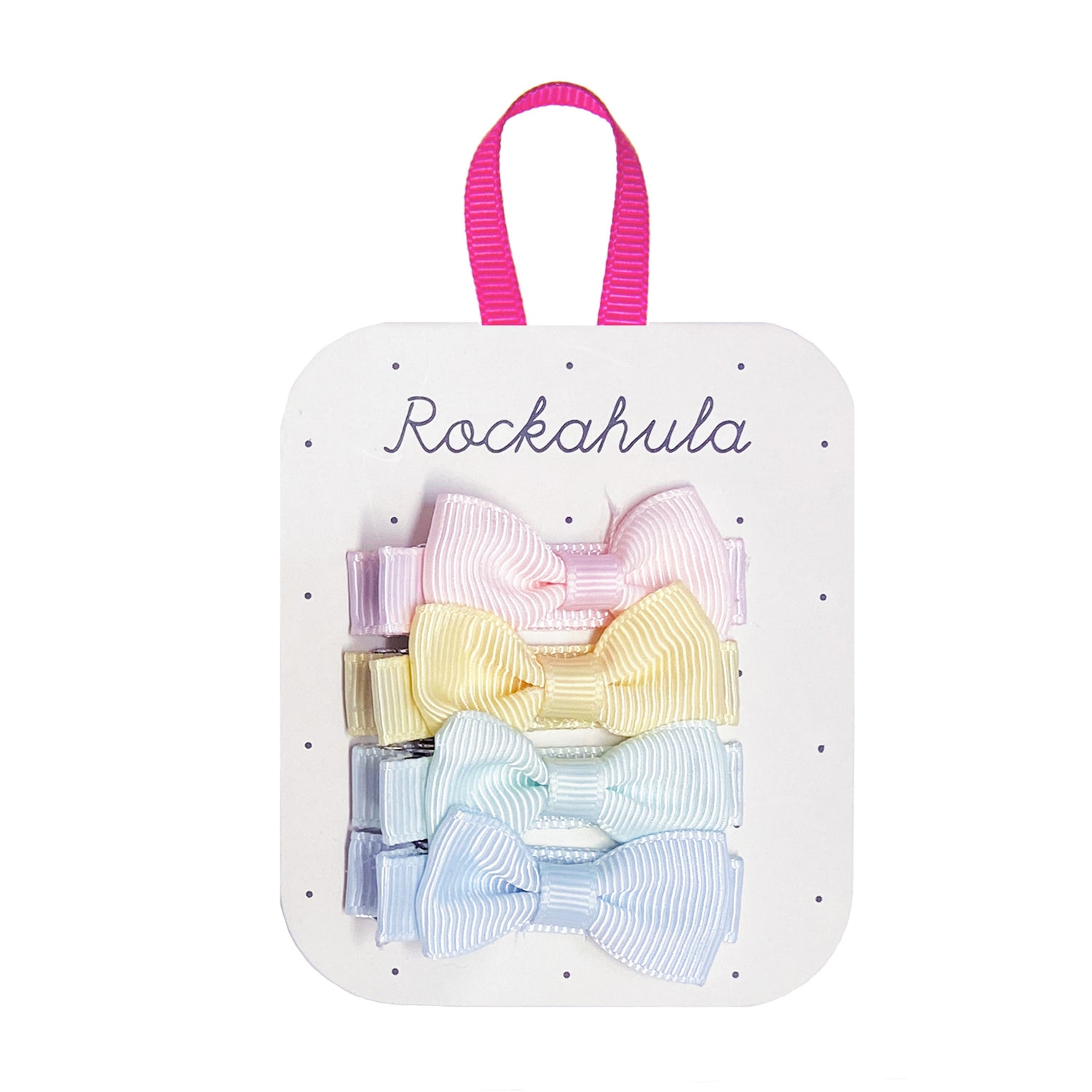Mini-barrettes bonbon nœud