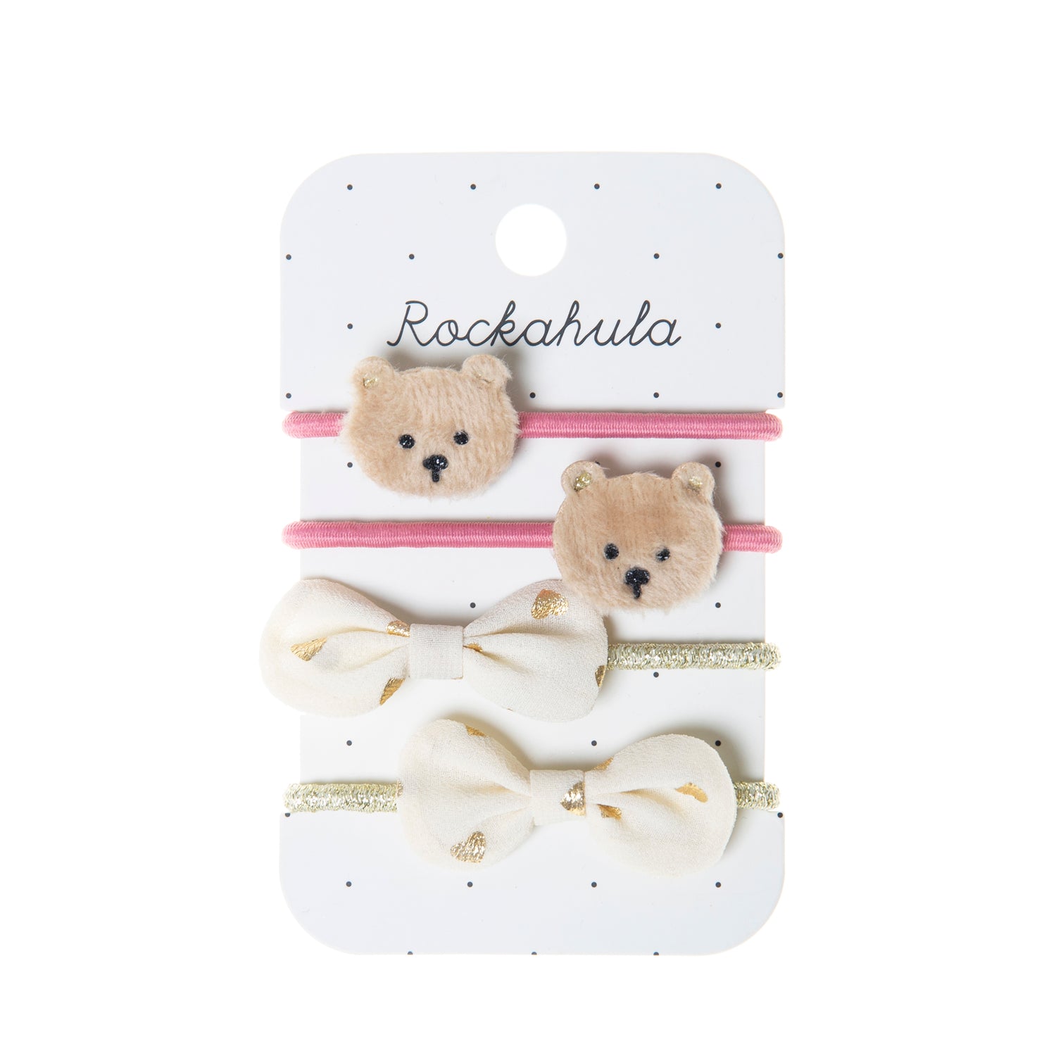 Ours en peluche et chouchous à nœud