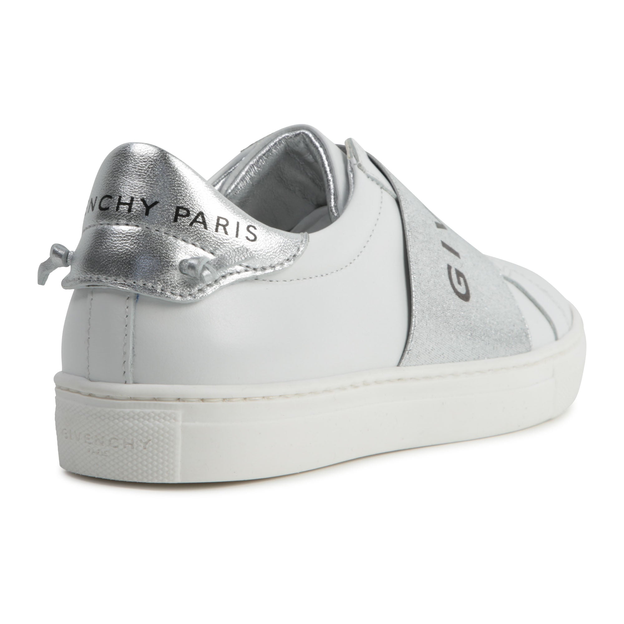Girls White Logo Leather Shoes