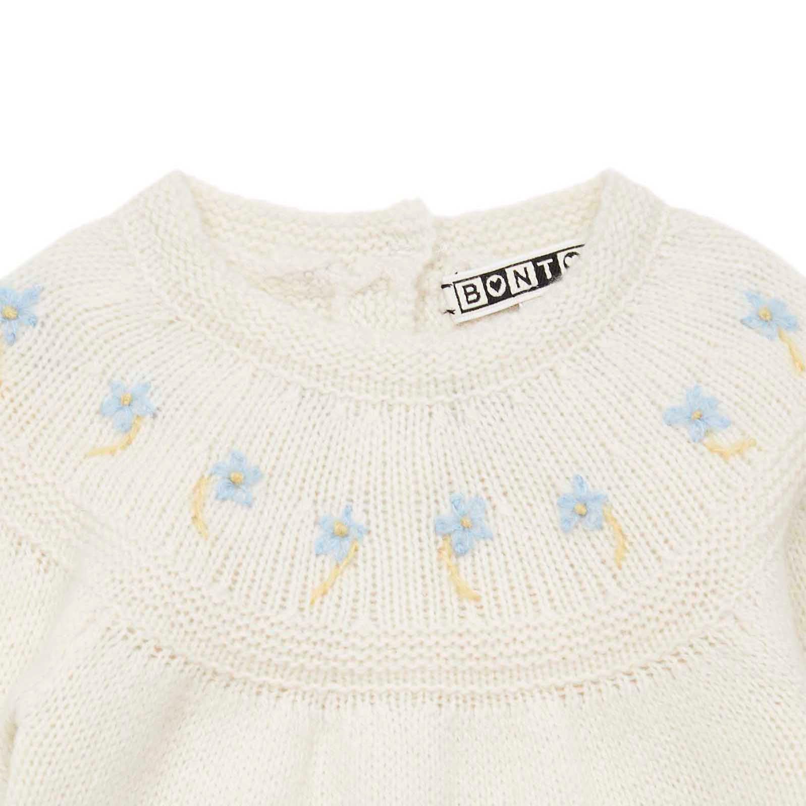 Baby Boys & Girls White Wool Babysuit
