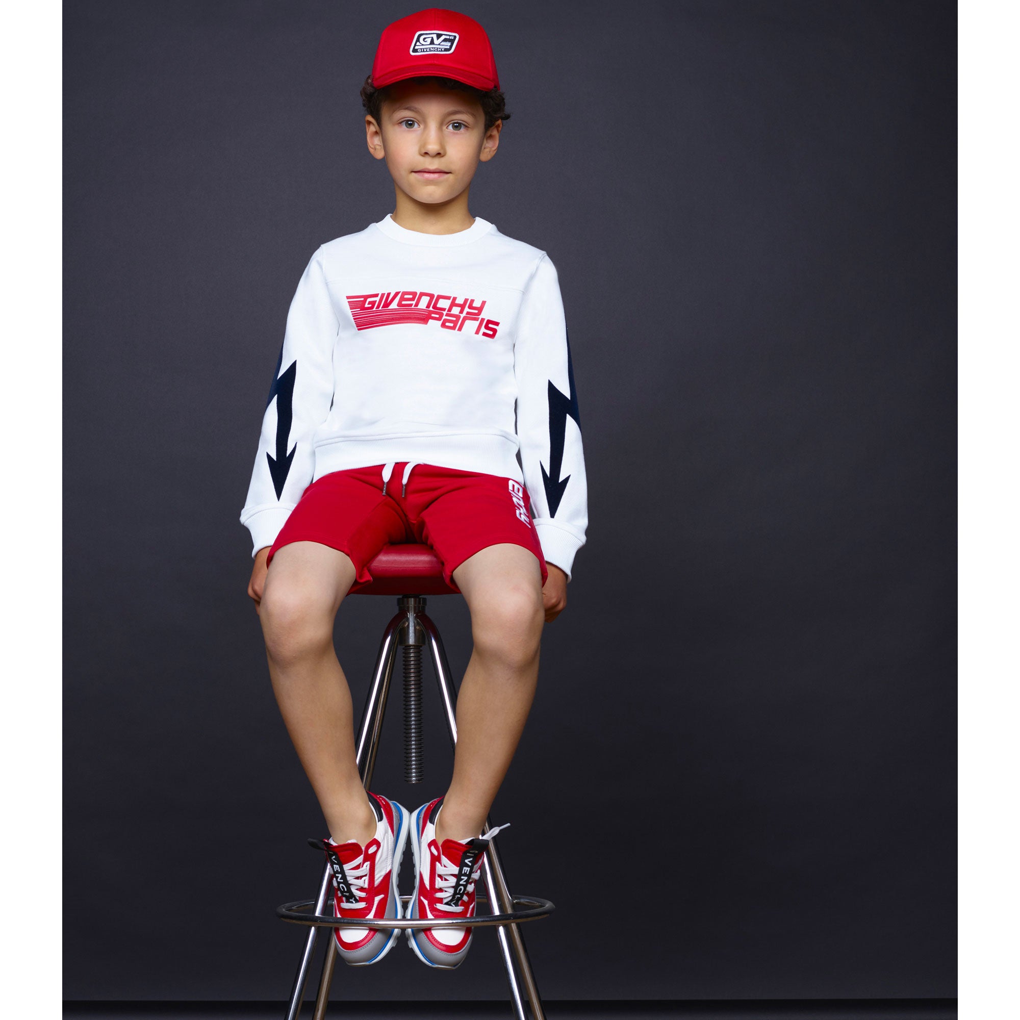 Boys Red Cotton Shorts