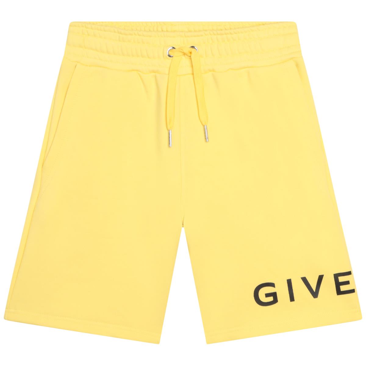 Boys Yellow Logo Shorts