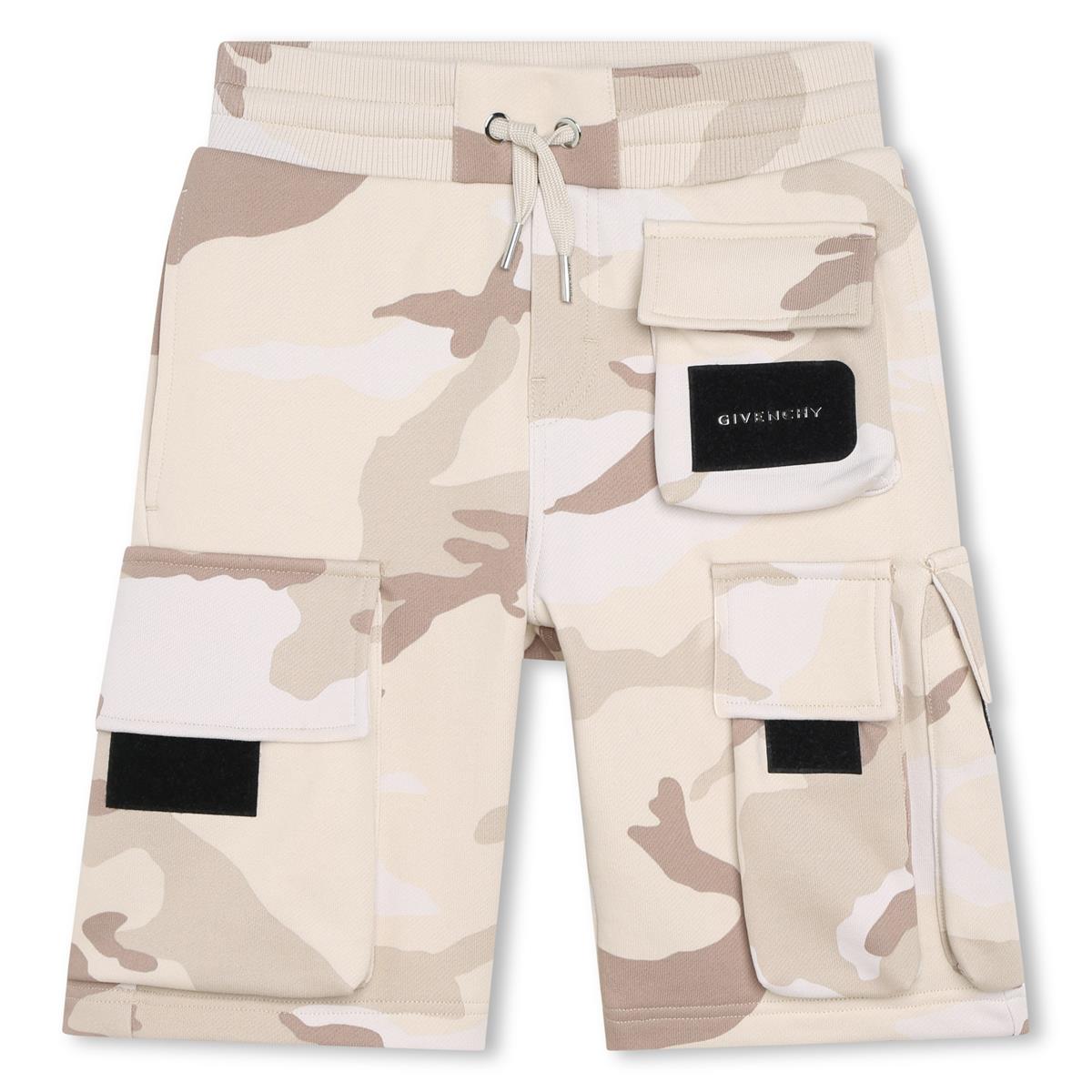 Boys Beige Logo Shorts