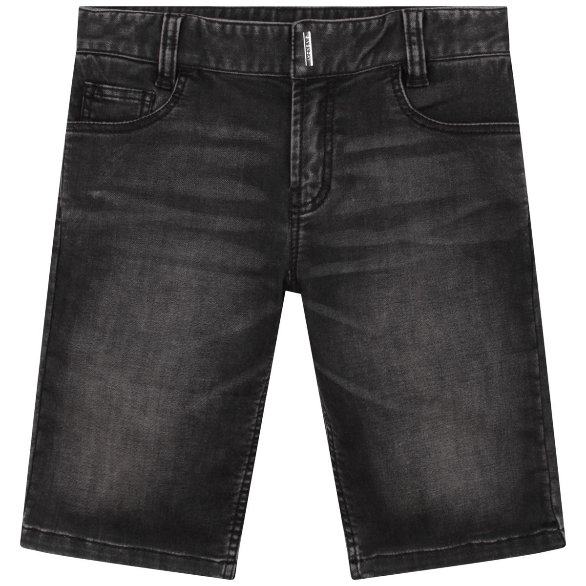 Boys Black Denim Shorts