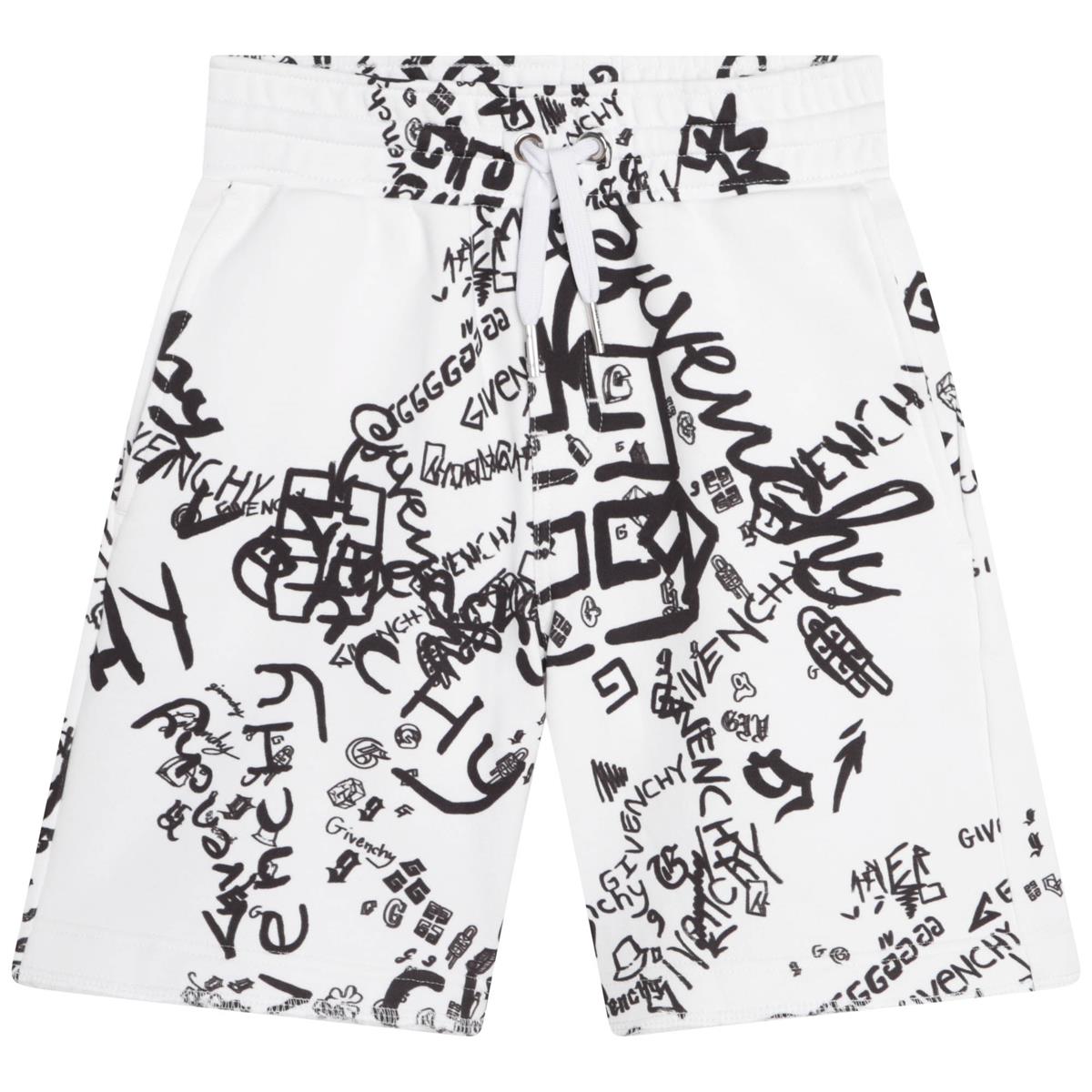 Boys White Logo Shorts