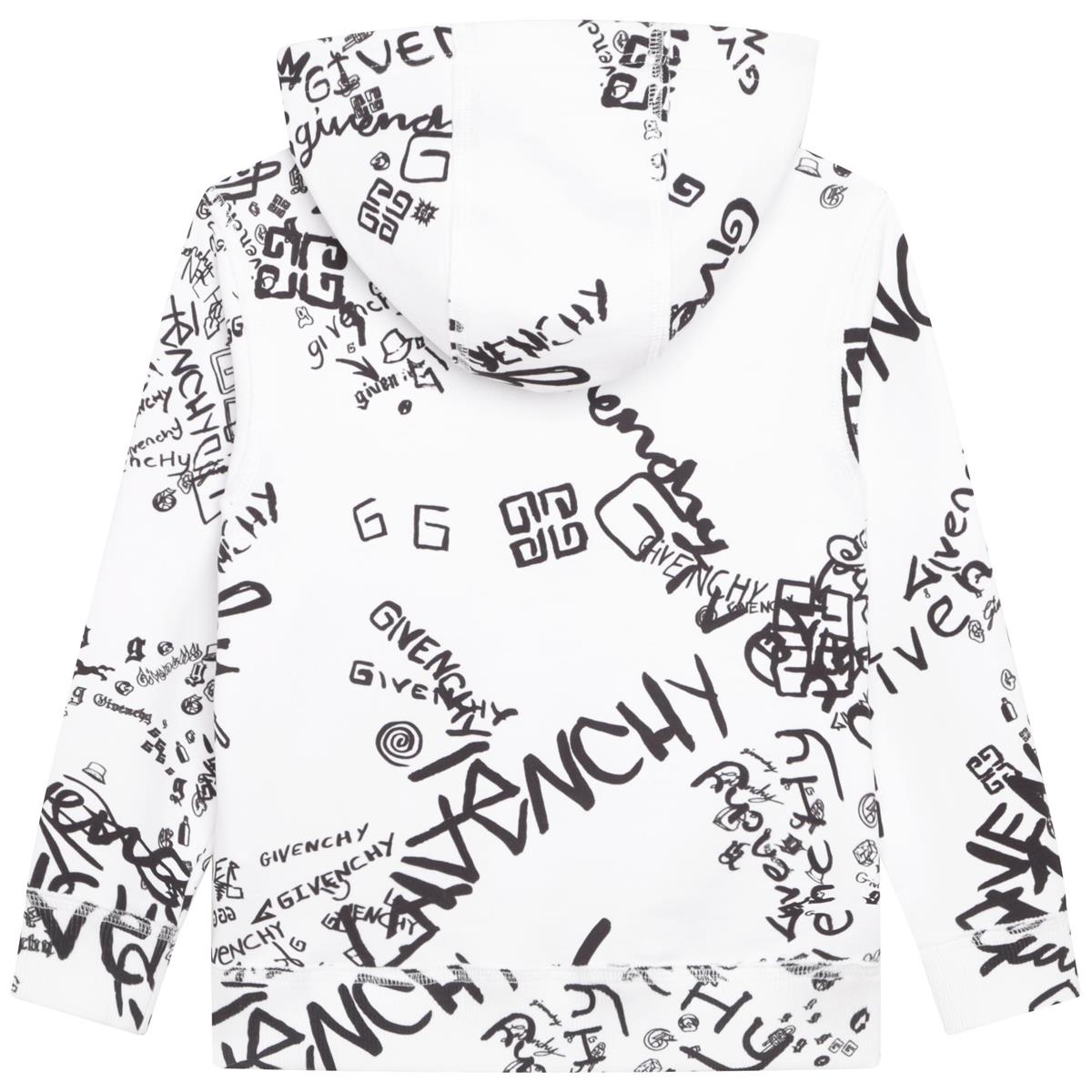 Boys & Girls White Hooded Sweatshirt