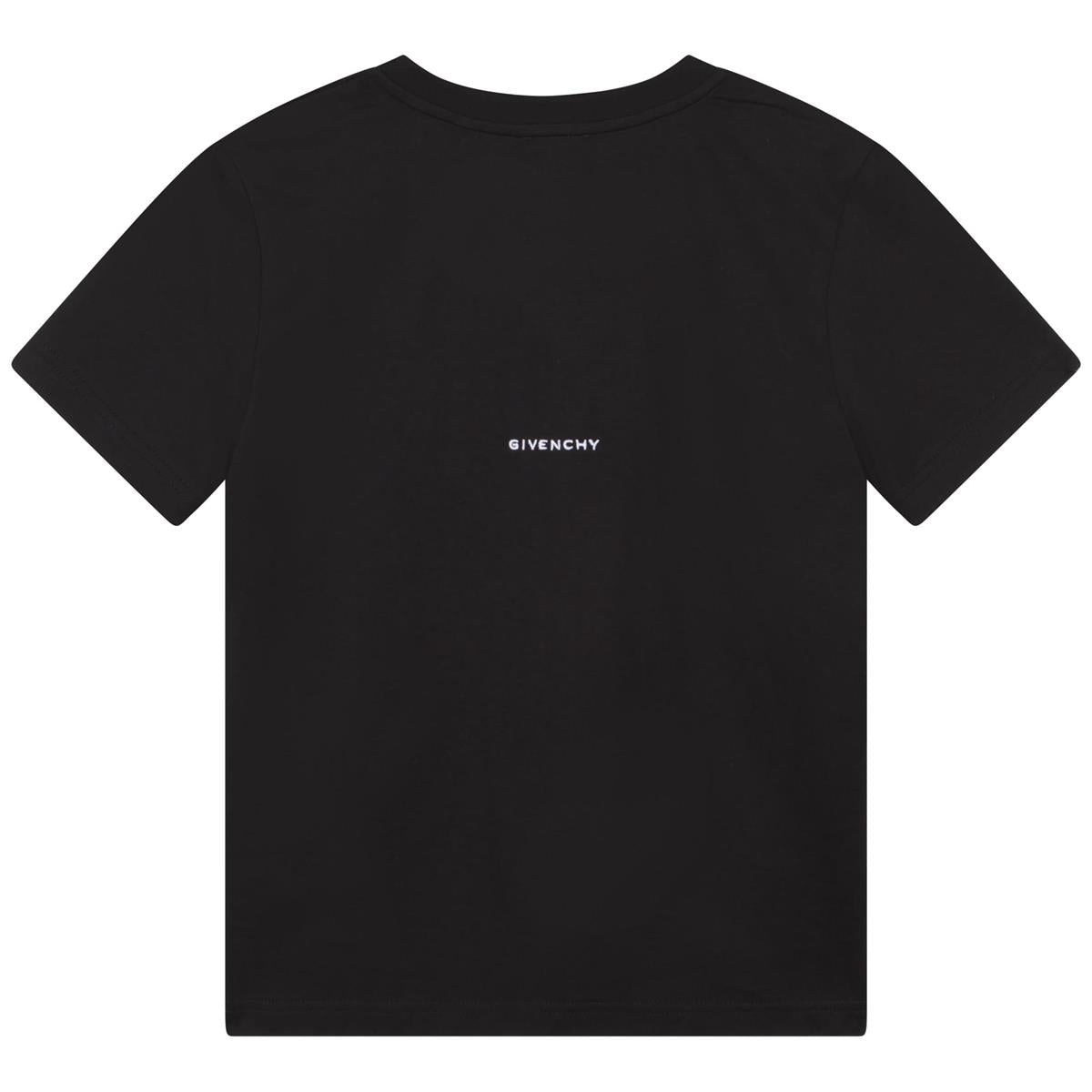 Boys Black Printed T-Shirt
