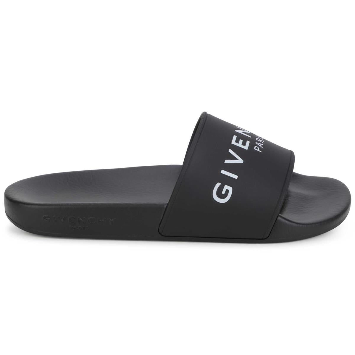 Boys Black Logo Slippers