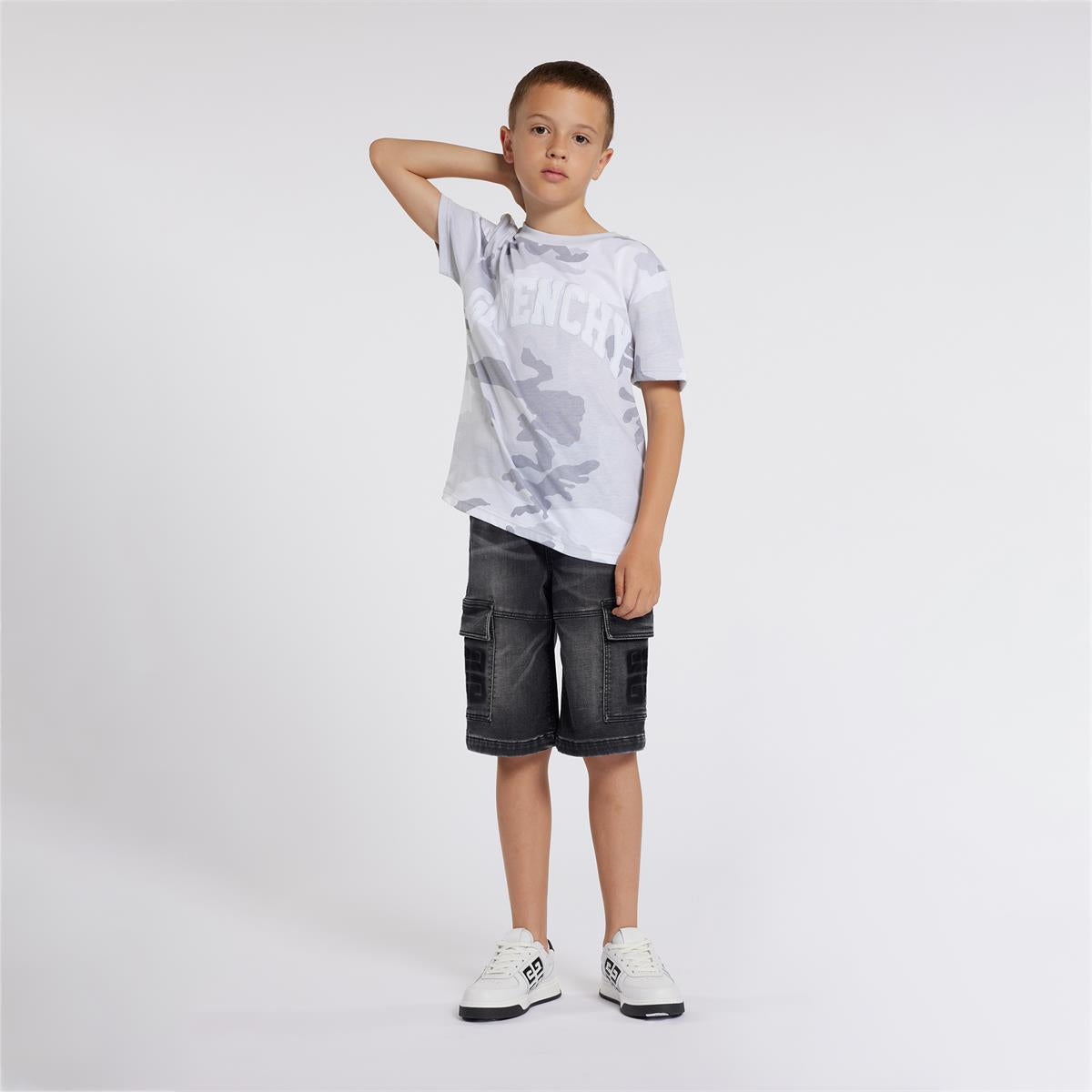 Boys Black Denim Shorts