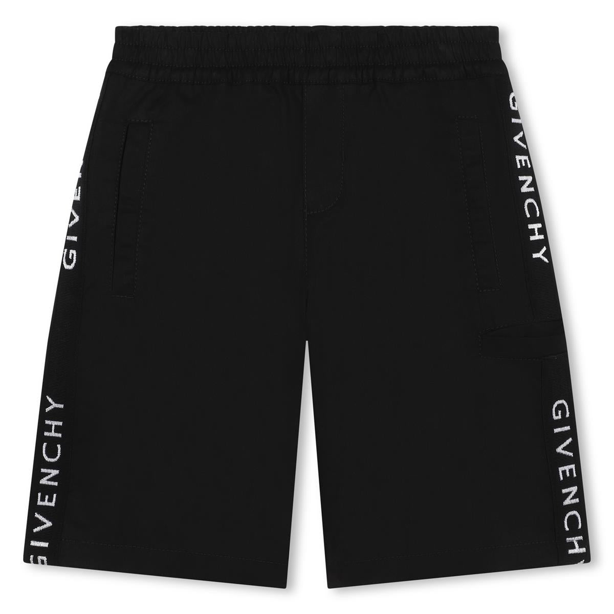 Boys Black Logo Shorts