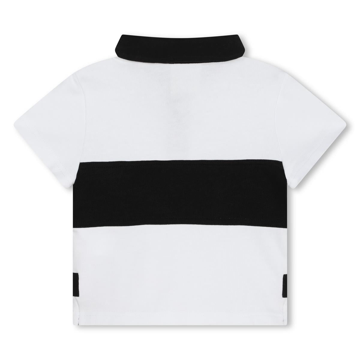 Baby Boys White Cotton Polo Shirt