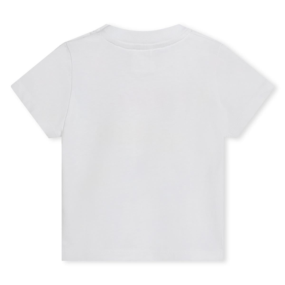 Baby Boys White Cotton T-Shirt