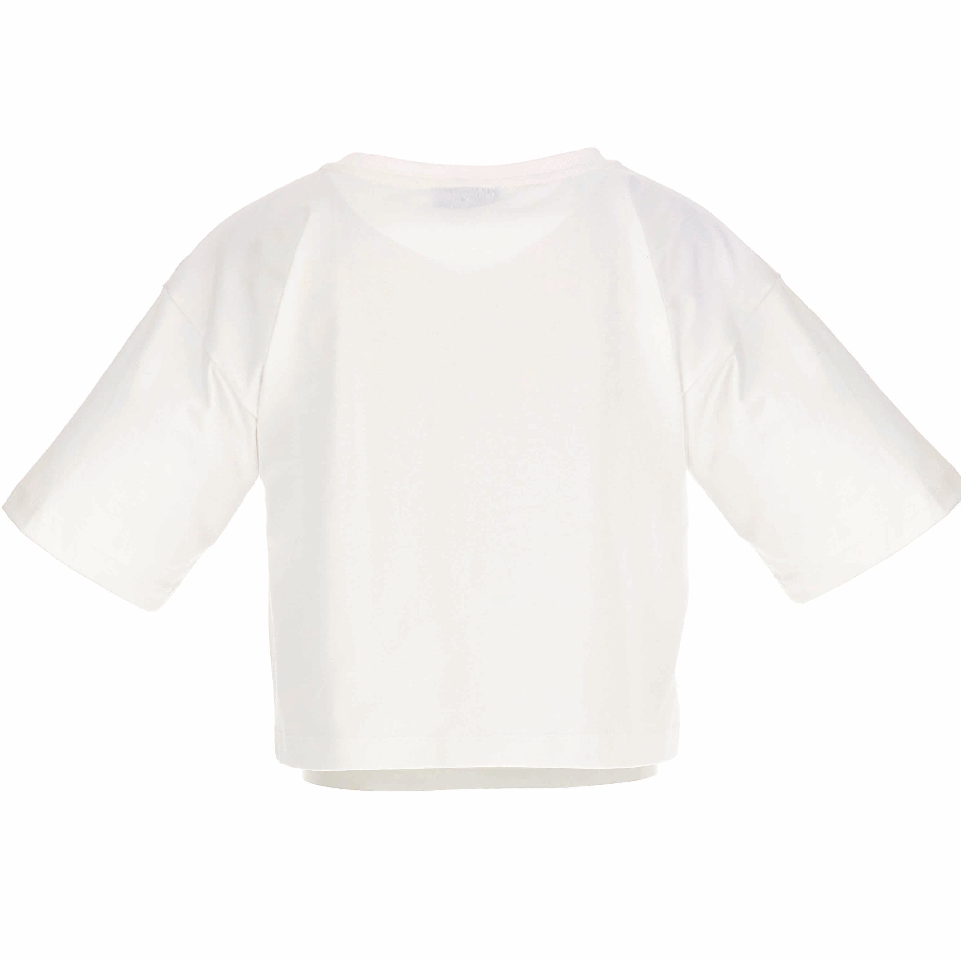 Boys & Girls White Cotton T-Shirt