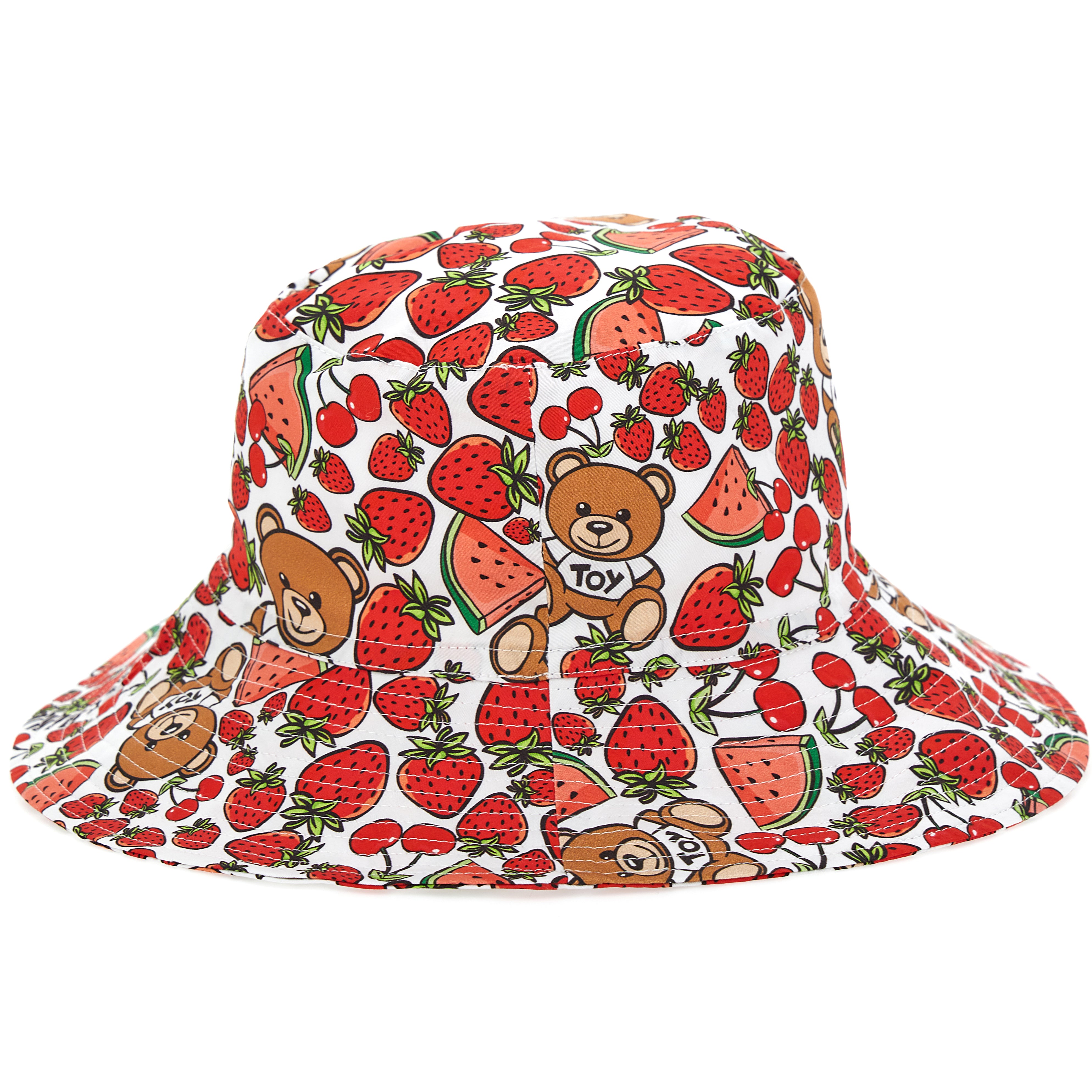 Boys & Girls Red Floral Cotton Hat
