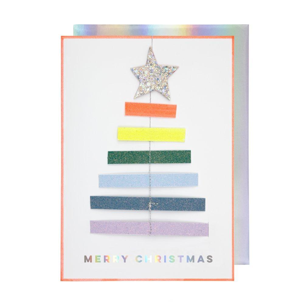 Rainbow Tree Ornament Card
