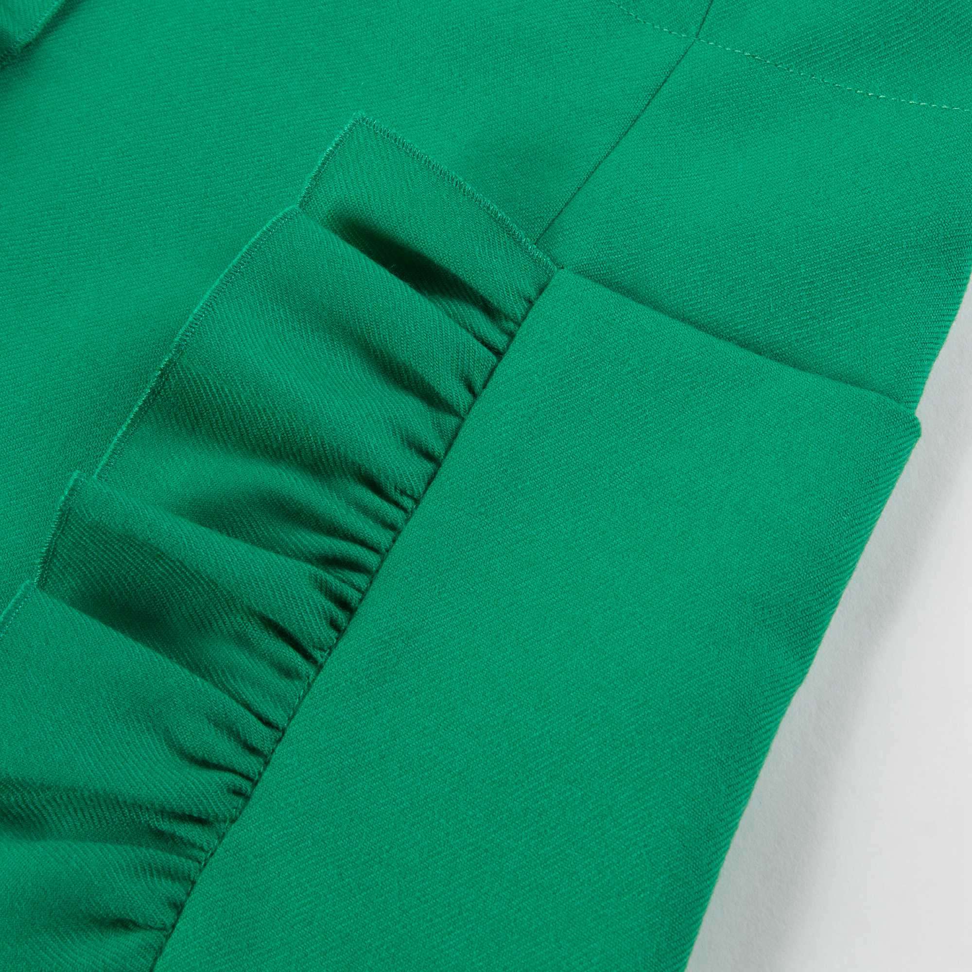 Girls Green Cotton Skirt