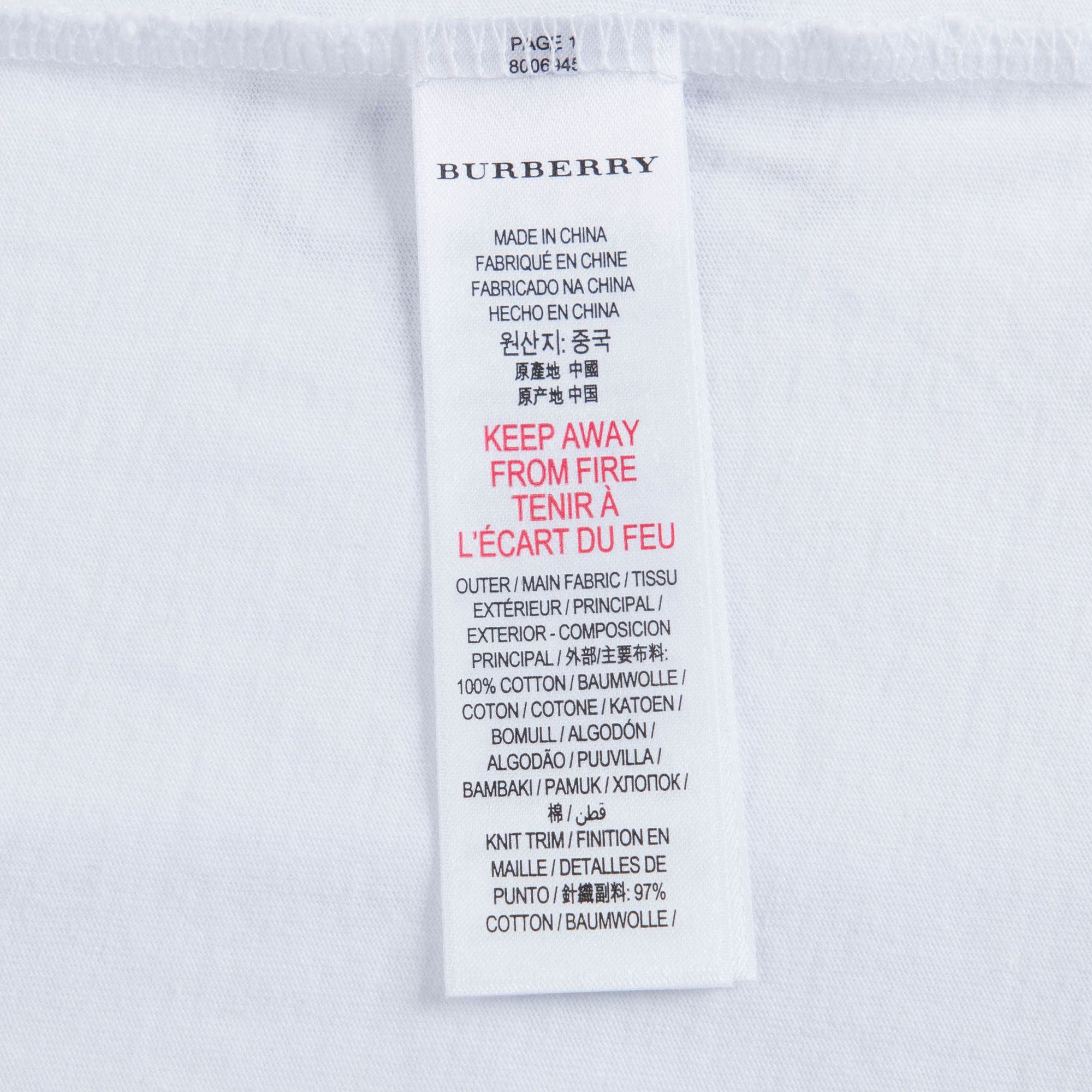 Baby Boys White Cotton T-shirt