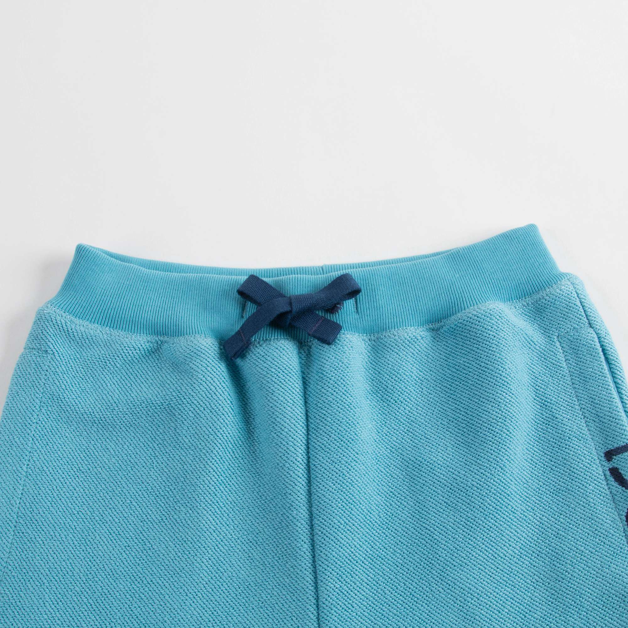 Baby Boys Bright Cyan Blue Cotton Shorts
