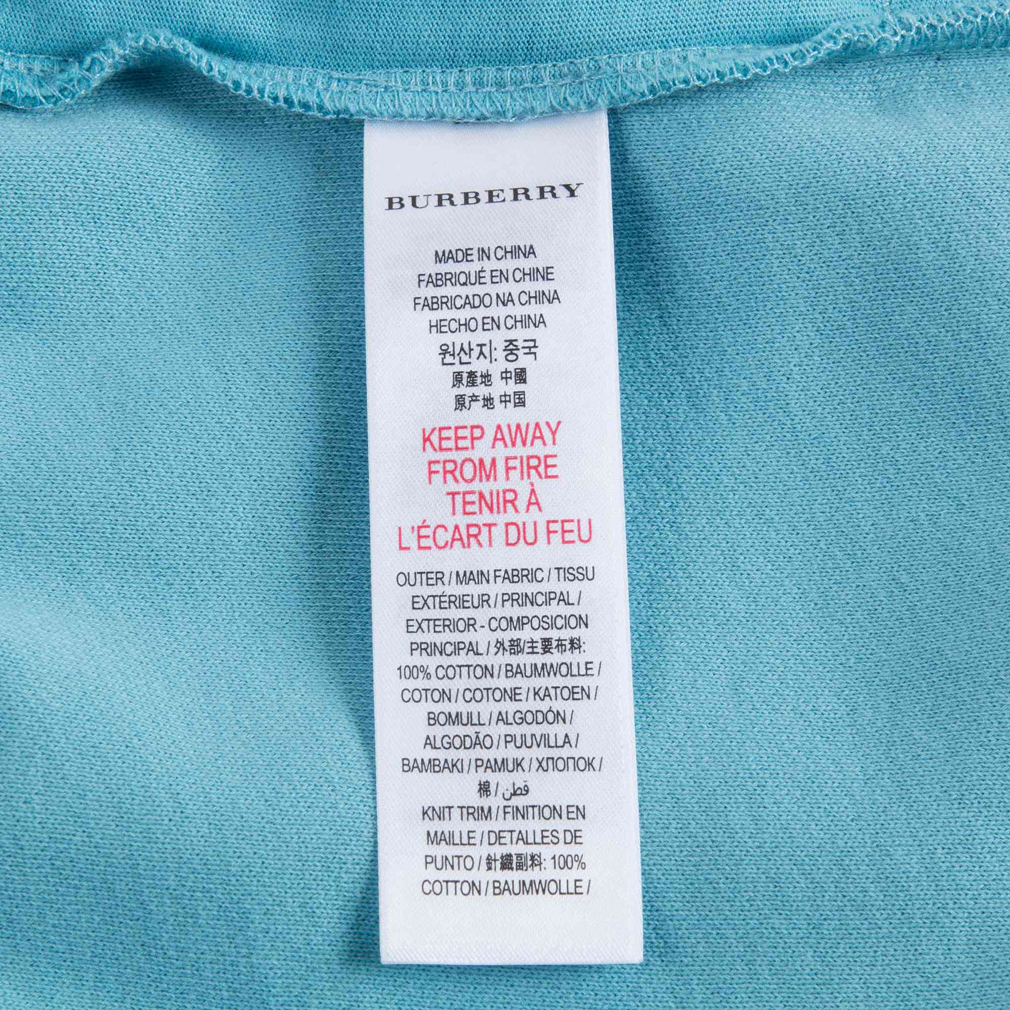 Baby Boys Bright Cyan Blue Cotton Shorts