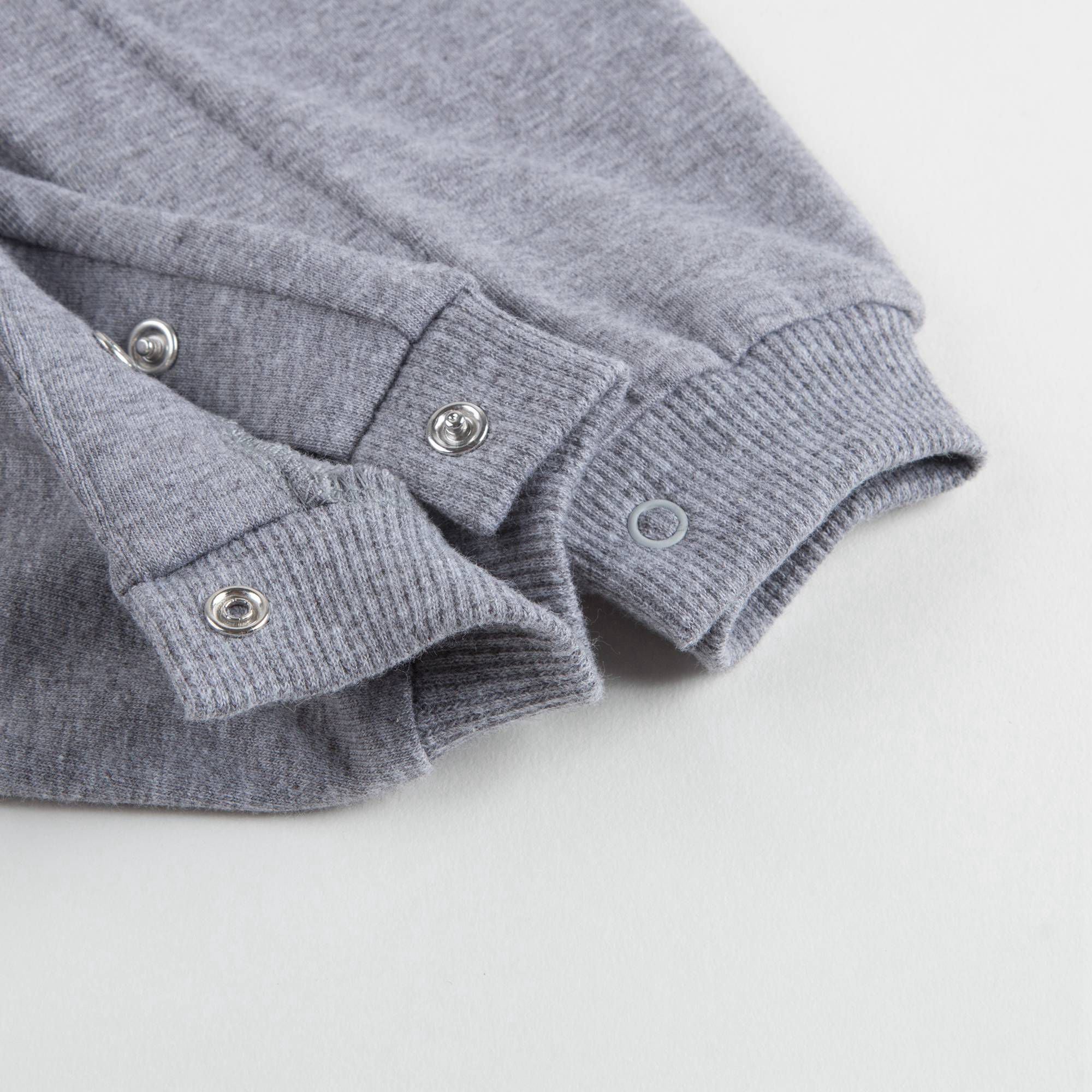 Baby Grey Cotton Toy Babygrow
