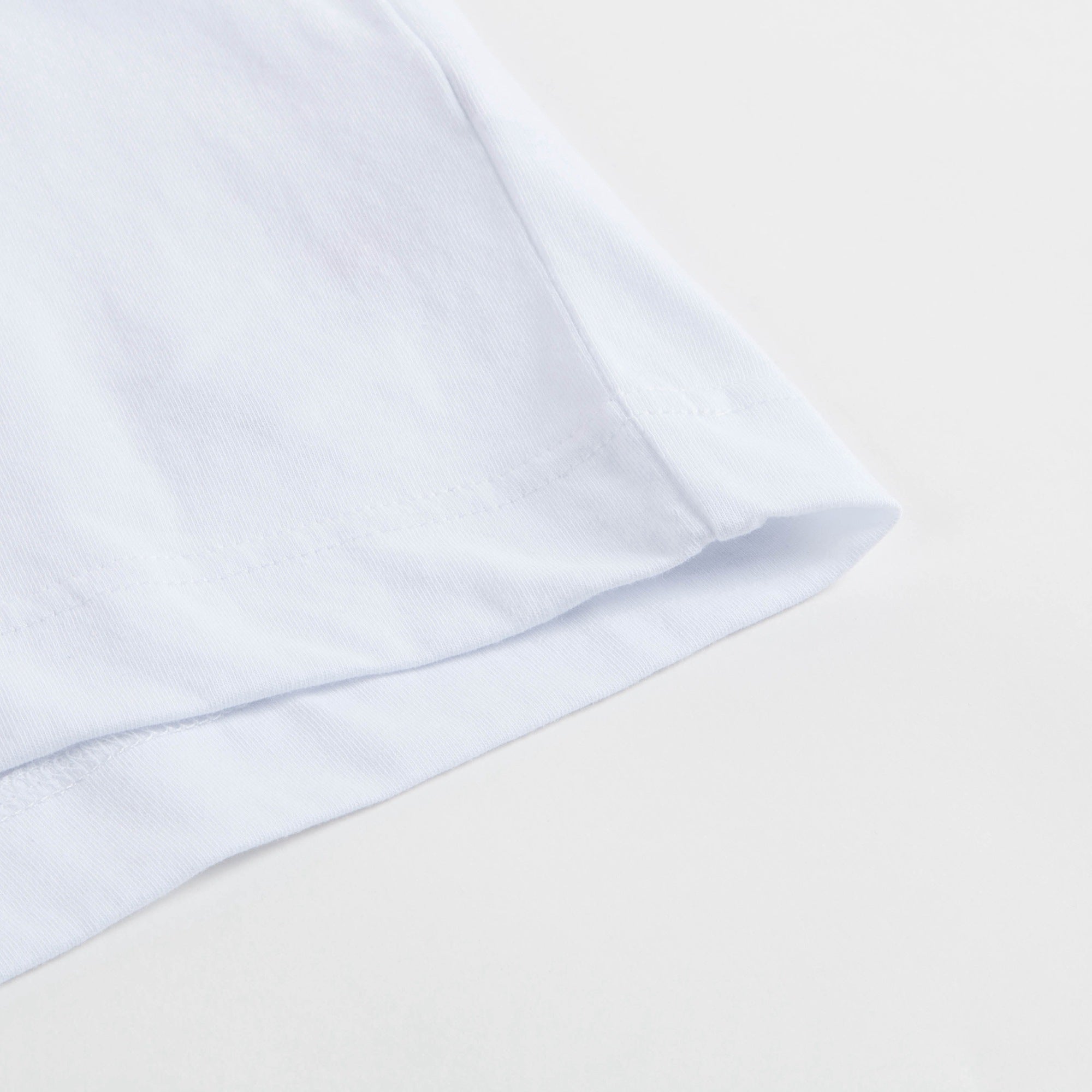 Boys White & Black Cotton T-shirt