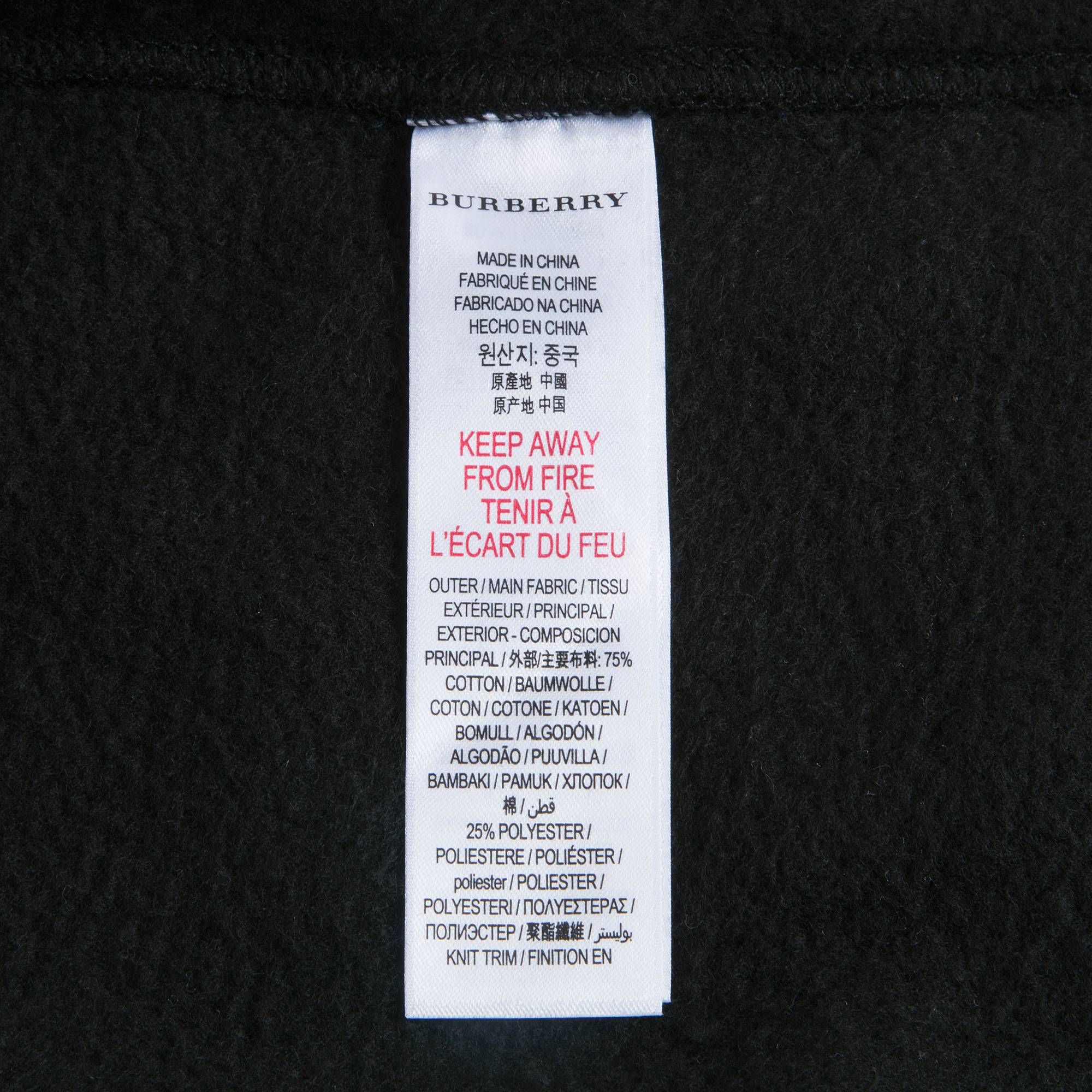Boys Black Cotton Sweatshirt