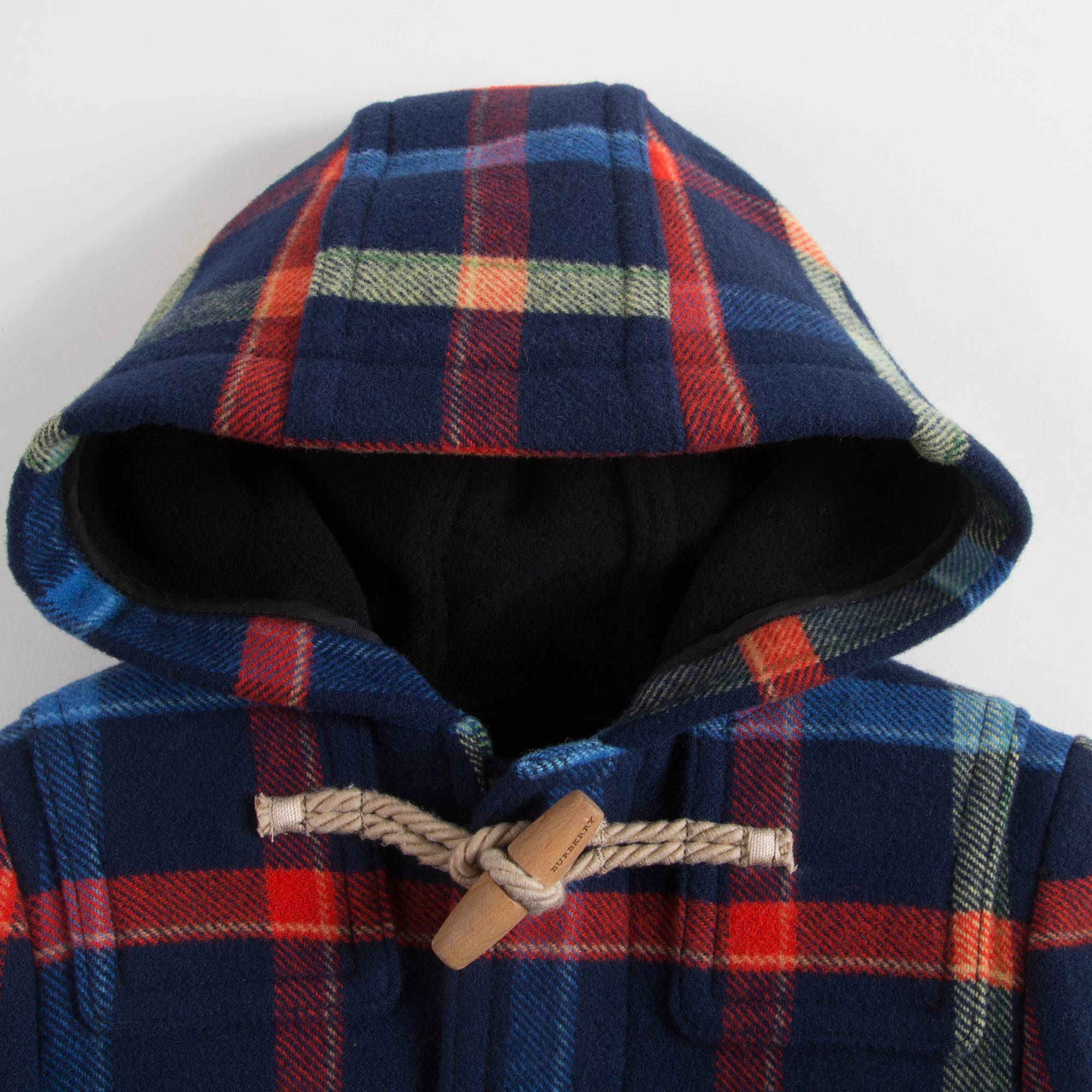 Baby Boys Navy Ip Check Wool Coat